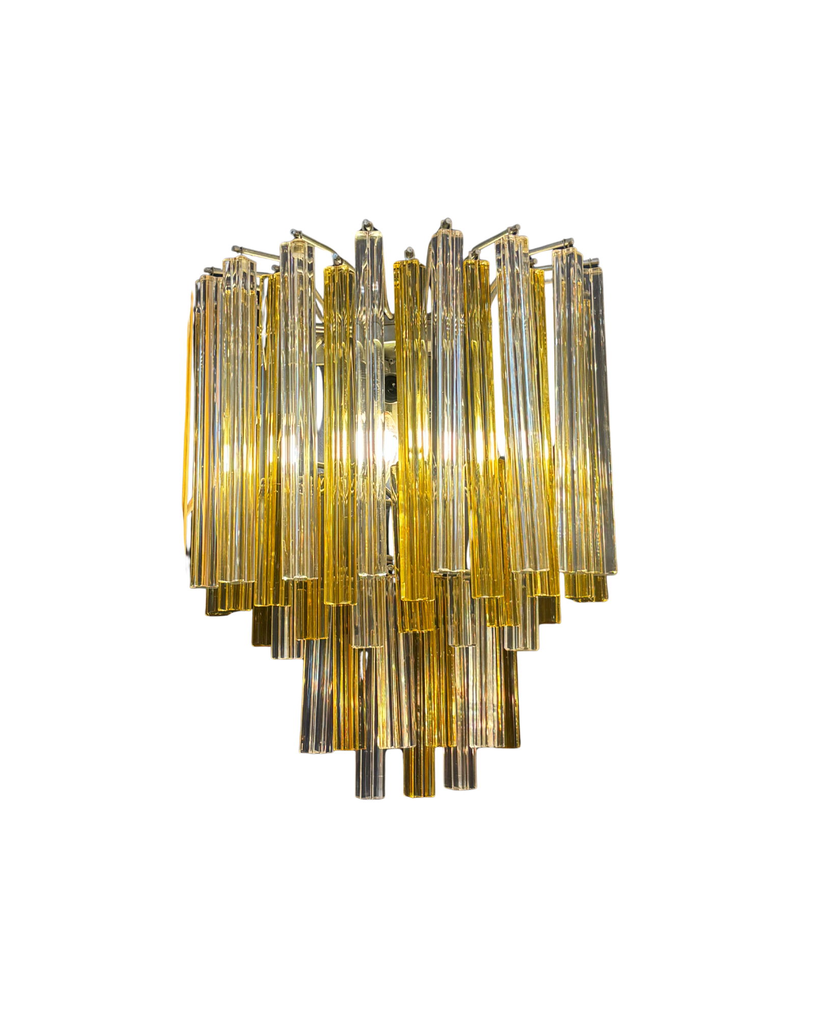 Murano-Style Amber & Clear Glass Tube Wall Light / Sconce thumbnail 2