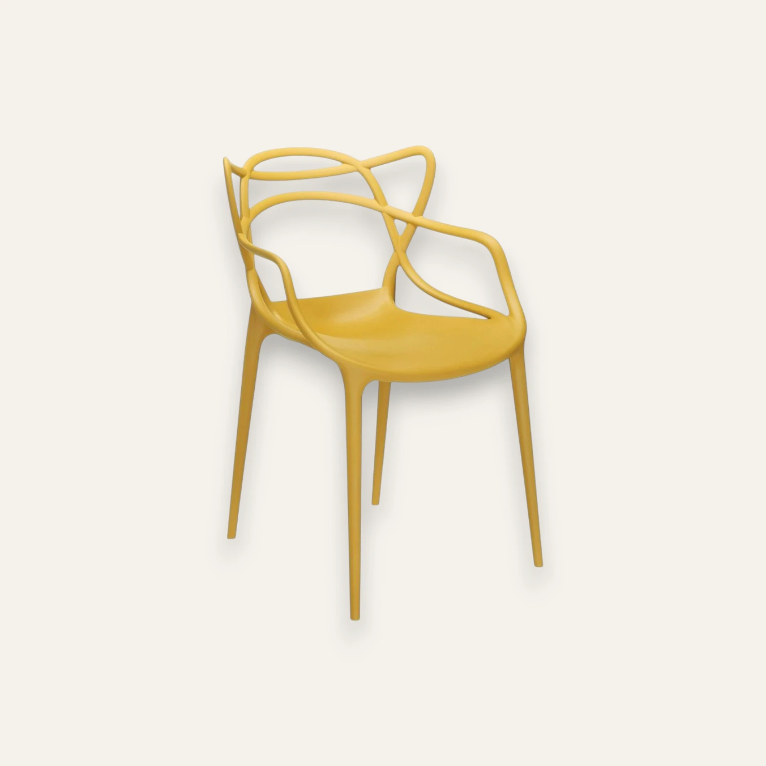 Yellow Kartell Masters Chair by Philippe Starck