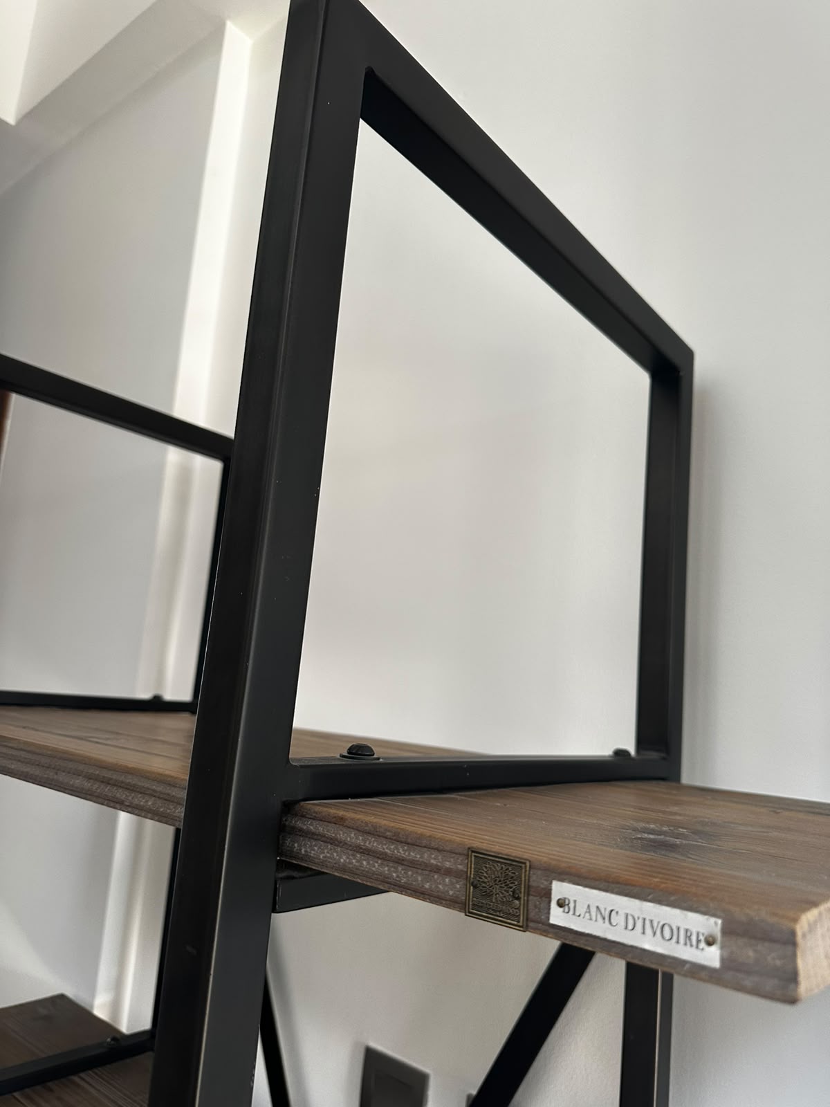 Blanc d’Ivoire Wood and Metal Shelving Unit thumbnail 6