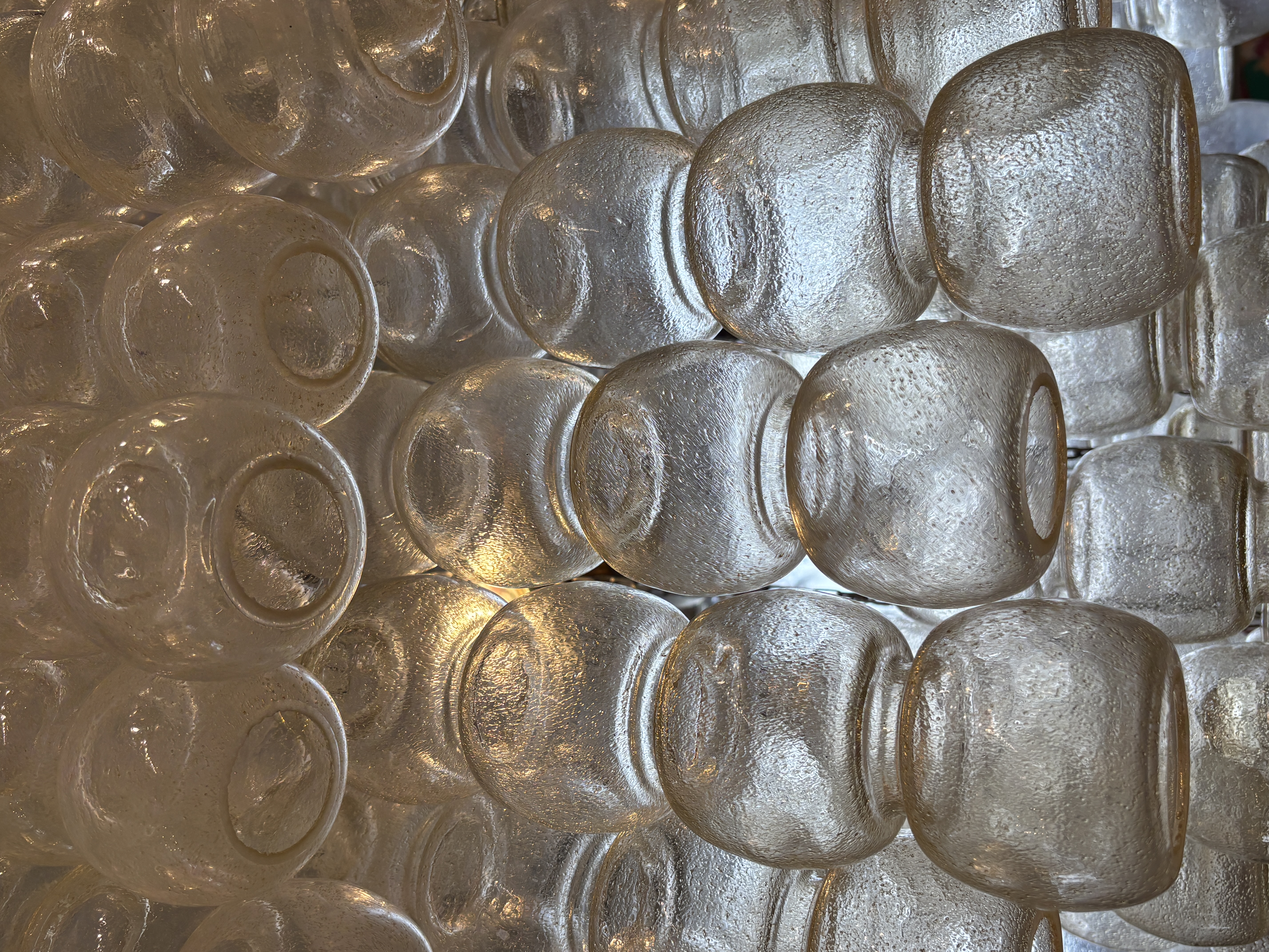 Vintage Murano Glass Cascade Chandelier with Textured Hand-Blown Globes thumbnail 12