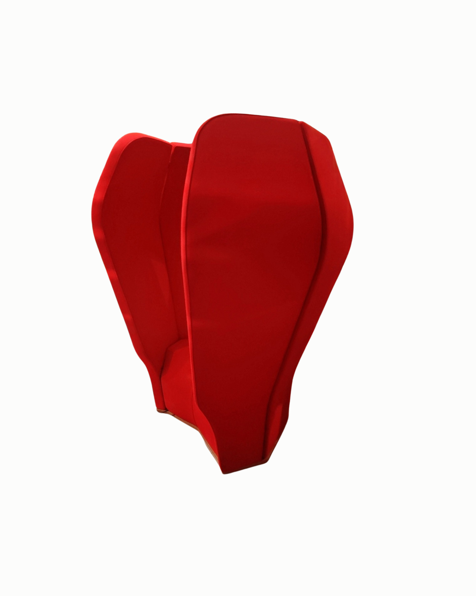 High-Back Sculptural Lounge Chair in Red Fabric (Beatnik) thumbnail 3