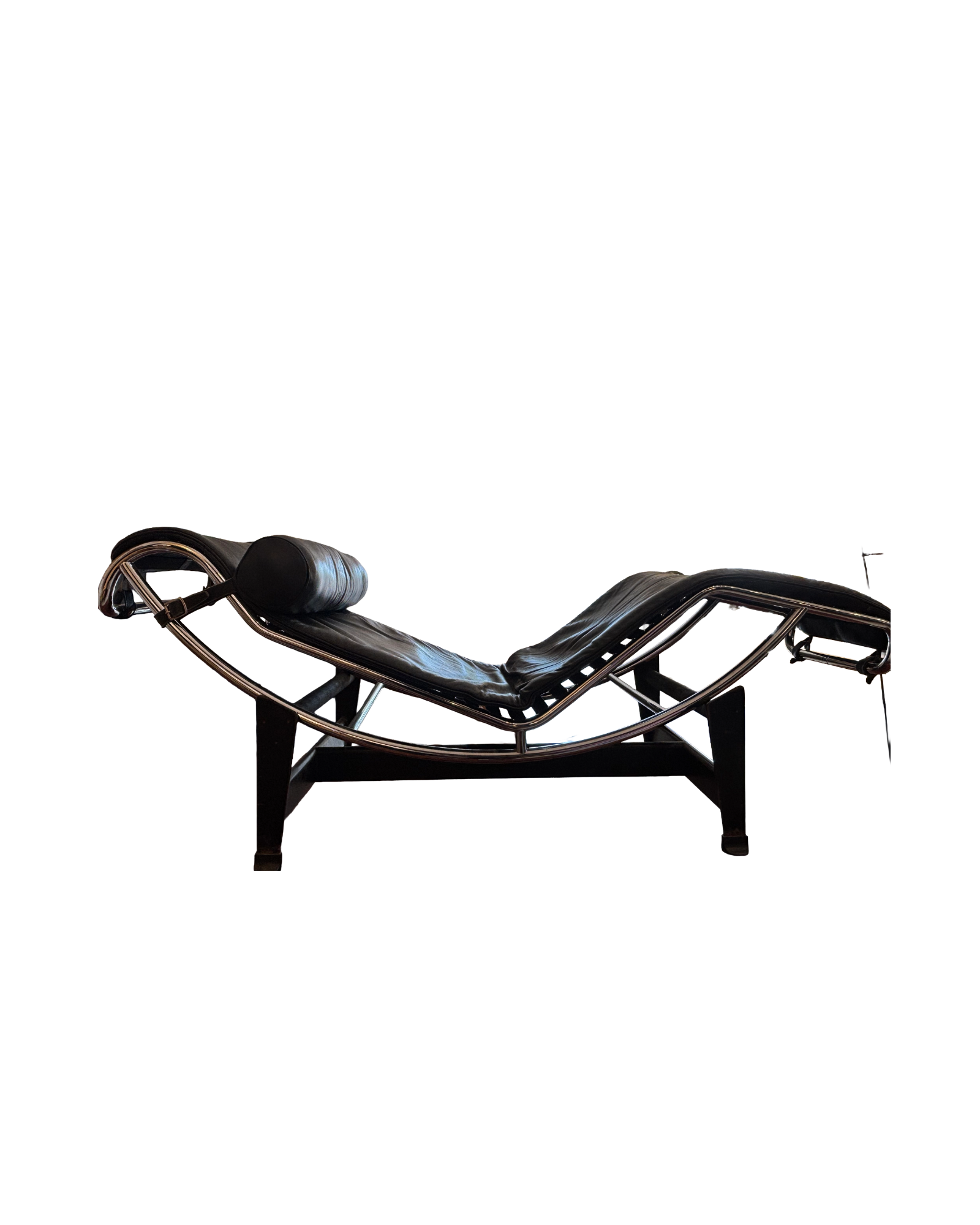 Cassina LC4 Chaise Longue by Le Corbusier, Black Leather thumbnail 2
