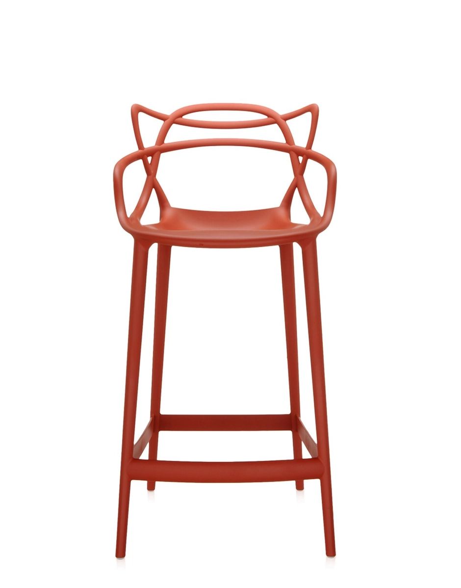 Set of 5 Kartell Masters Bar Stools in Red thumbnail 4