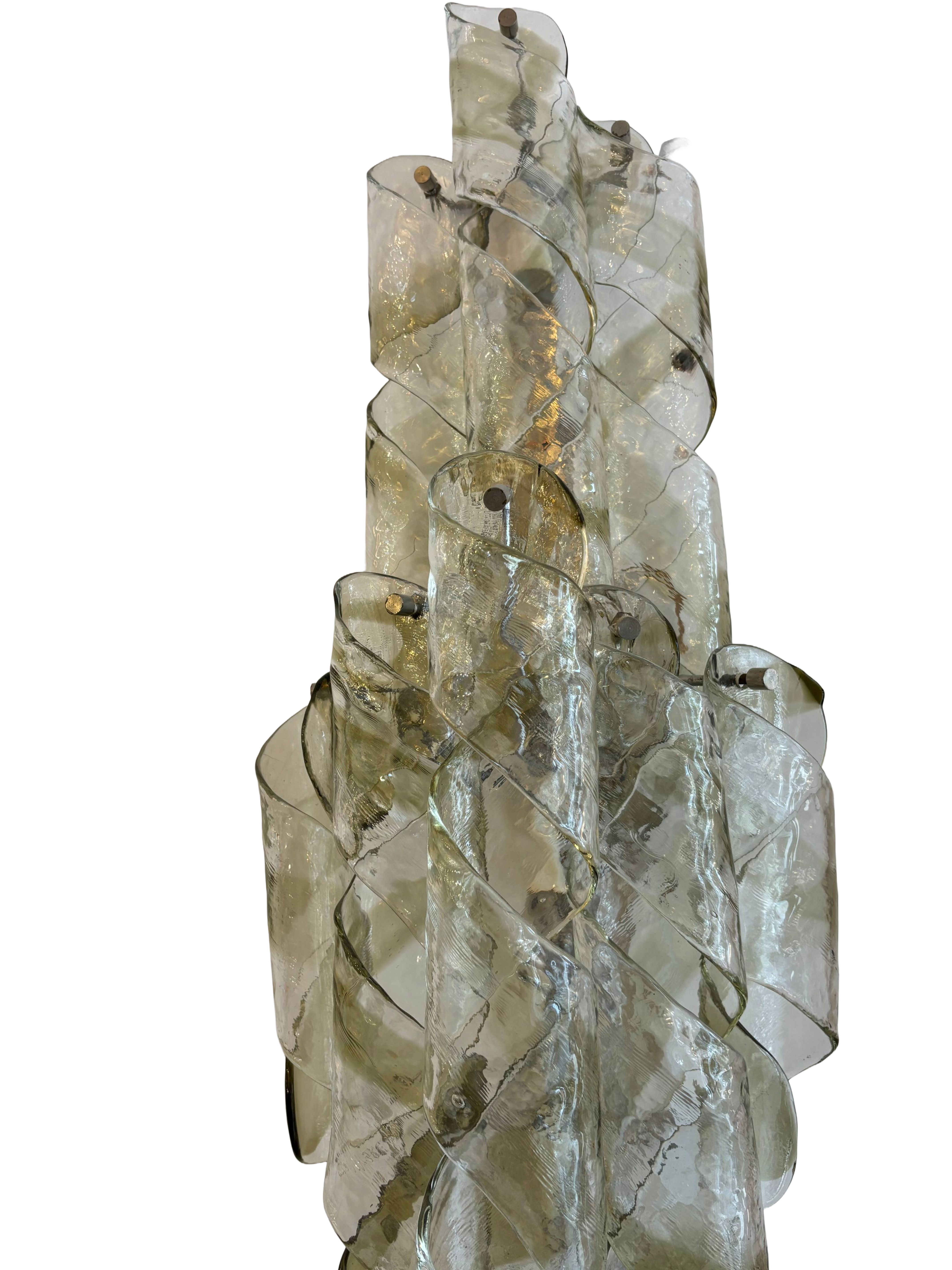 Vintage Murano Curved Glass Sculptural Wall Light thumbnail 6