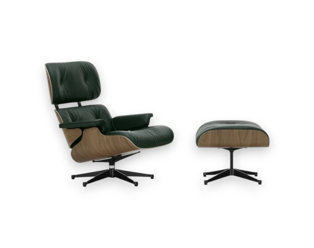Eames Lounge Chair & Ottoman – Jade Leather | Vitra