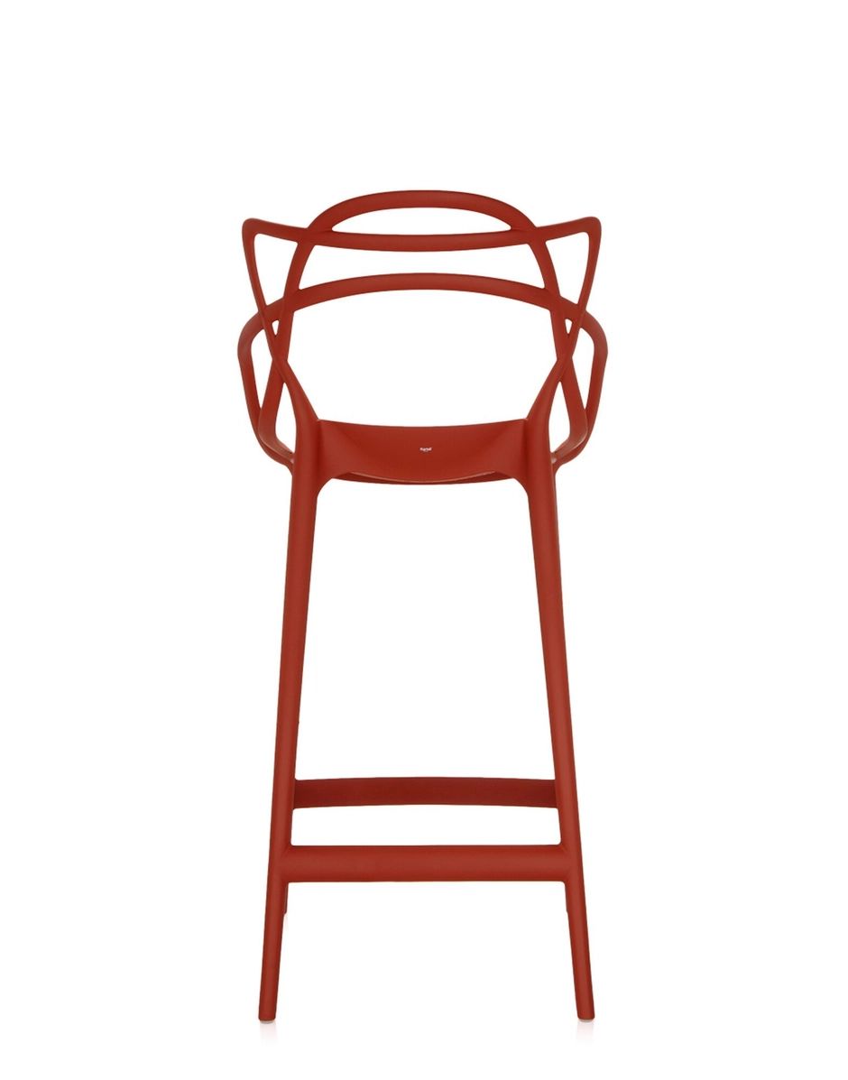 Set of 5 Kartell Masters Bar Stools in Red thumbnail 3