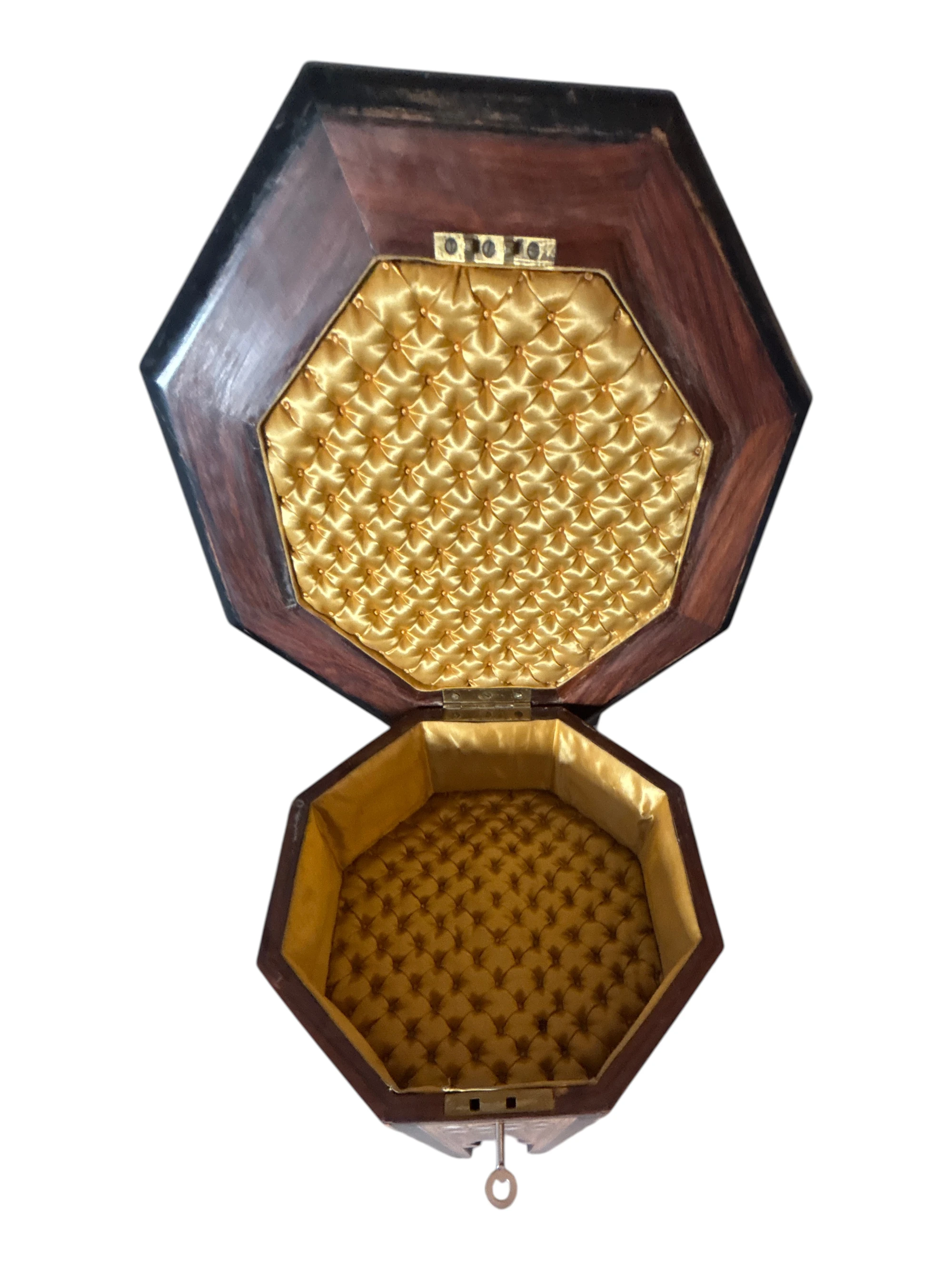 Vintage Syrian Mother-of-Pearl Inlaid Octagonal Side Table thumbnail 5