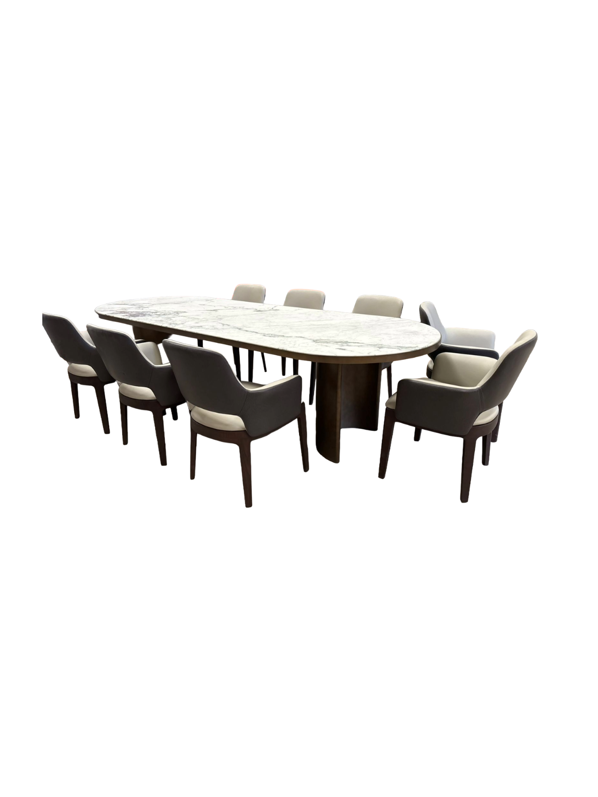 Molteni&C Large Oval Marble Dining Table thumbnail 2