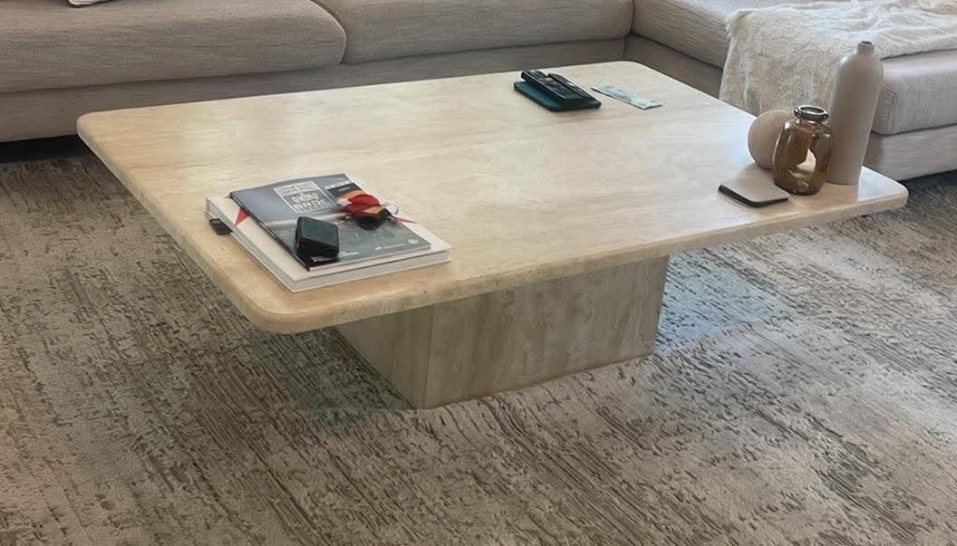 Handmade Travertine Coffee Table thumbnail 8