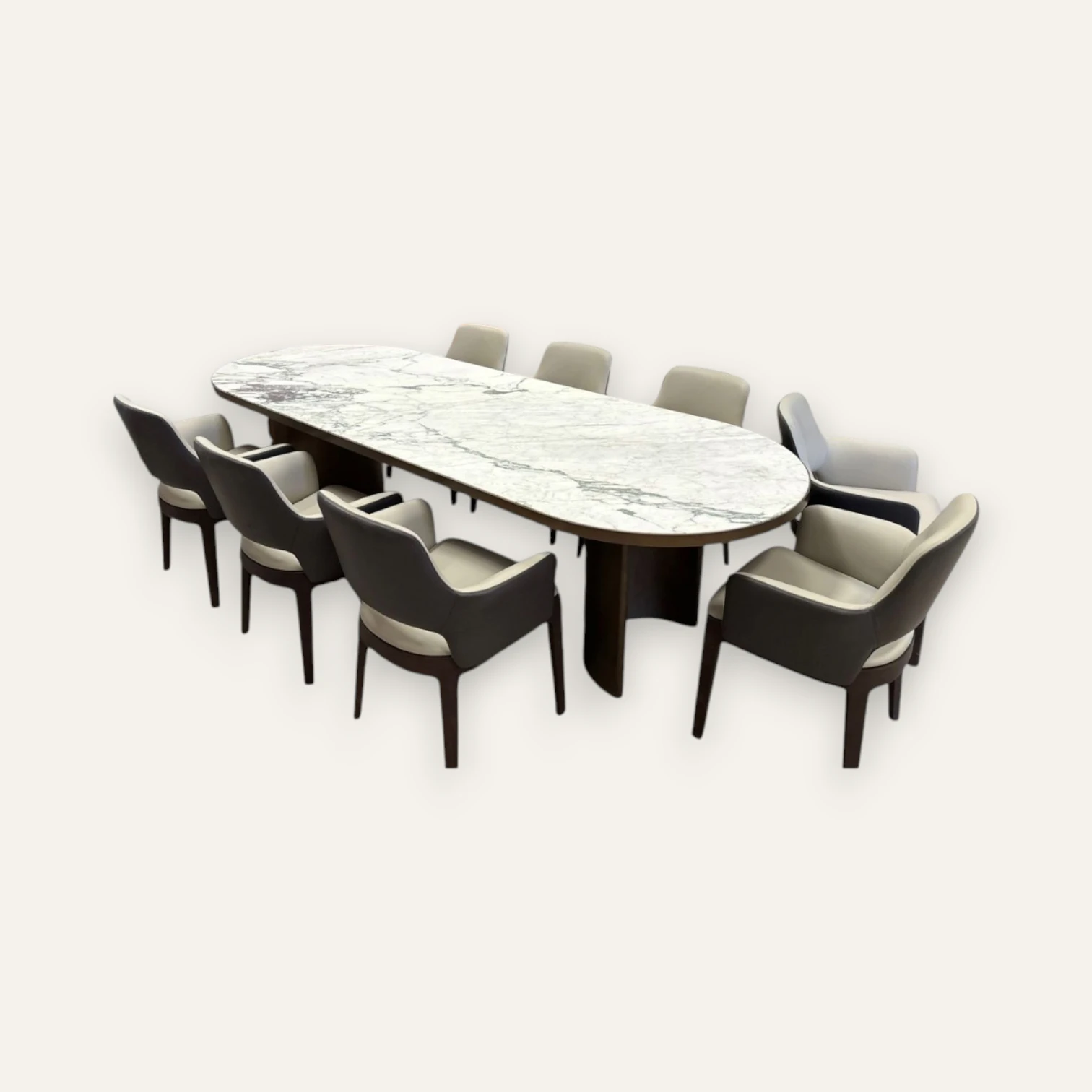 Molteni&C Large Oval Marble Dining Table