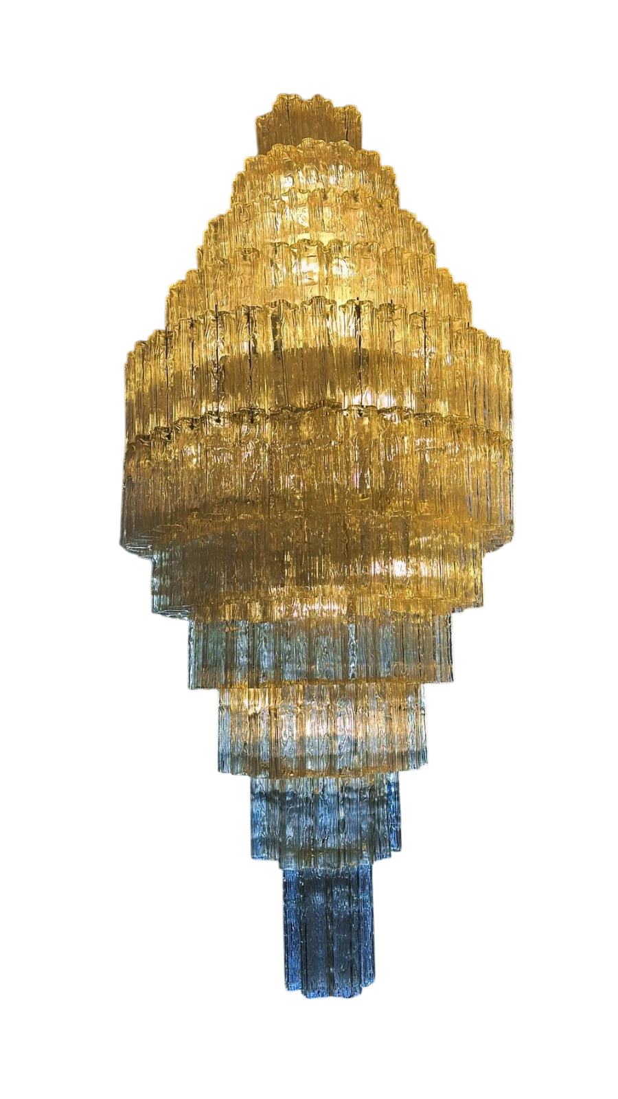 Monumental Murano Glass Chandelier by Toni Zuccheri for Venini, Italy, 1970s thumbnail 3