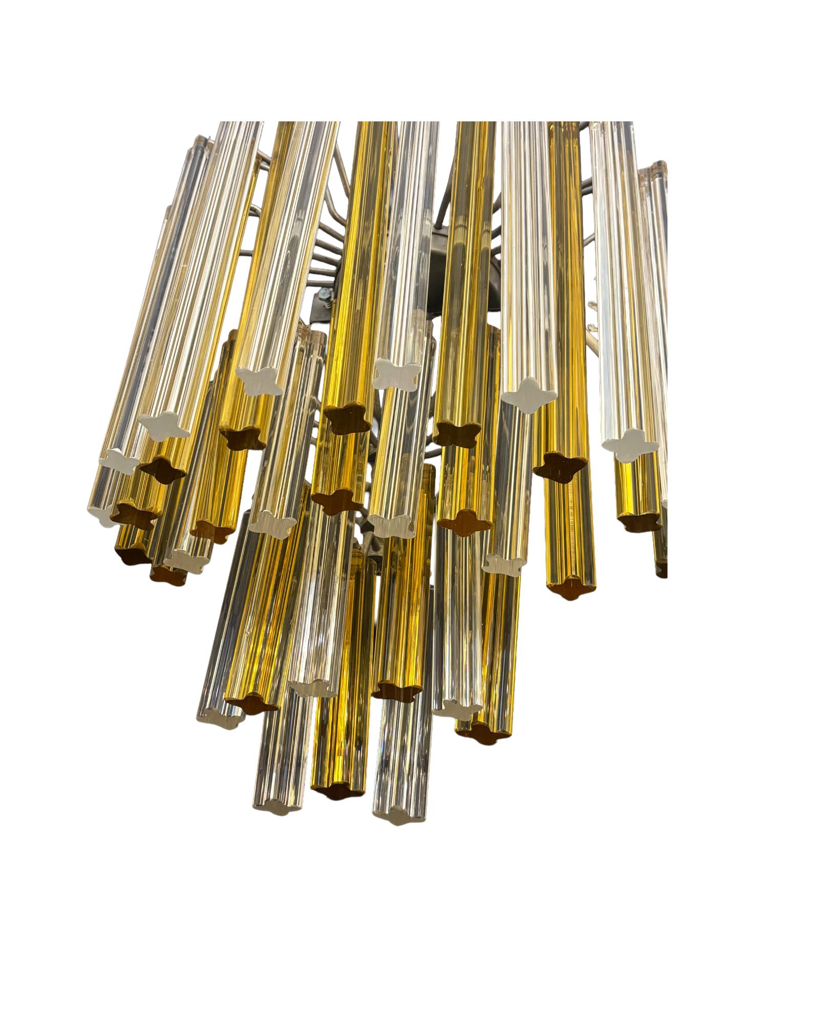 Murano-Style Amber & Clear Glass Tube Wall Light / Sconce thumbnail 4