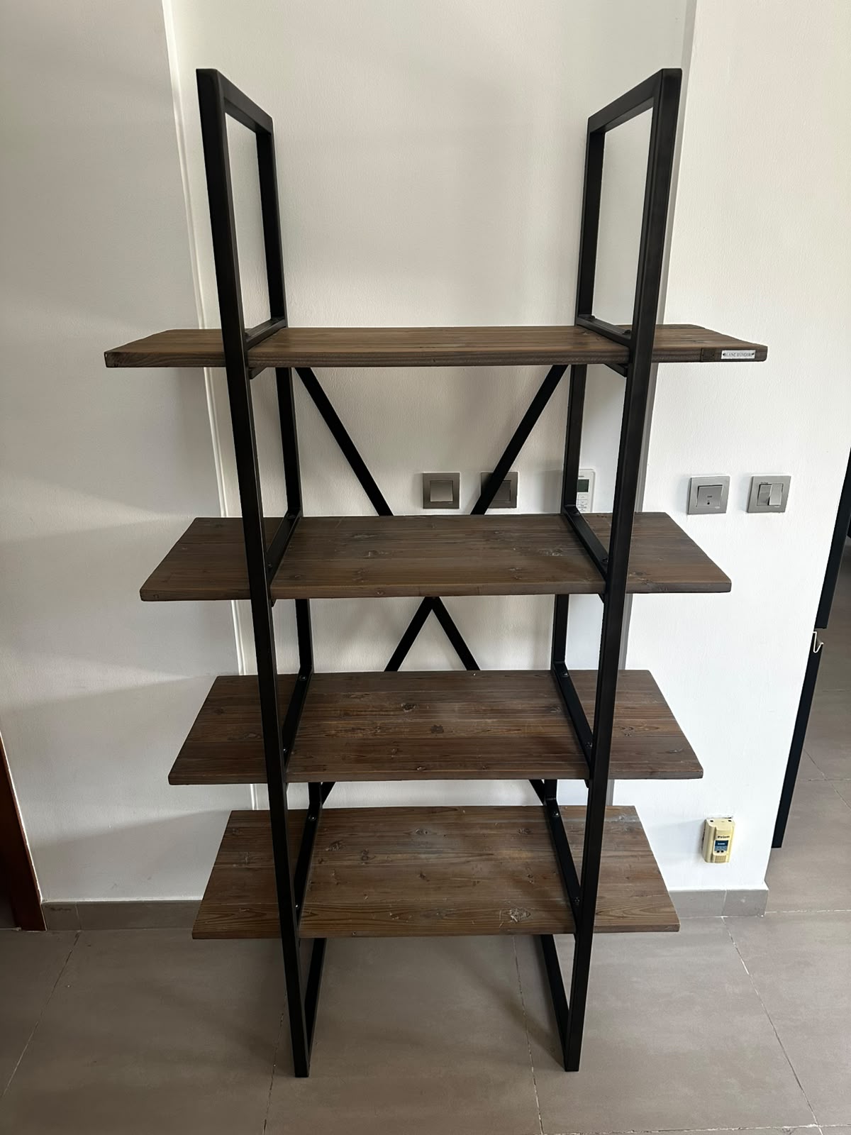 Blanc d’Ivoire Wood and Metal Shelving Unit thumbnail 3