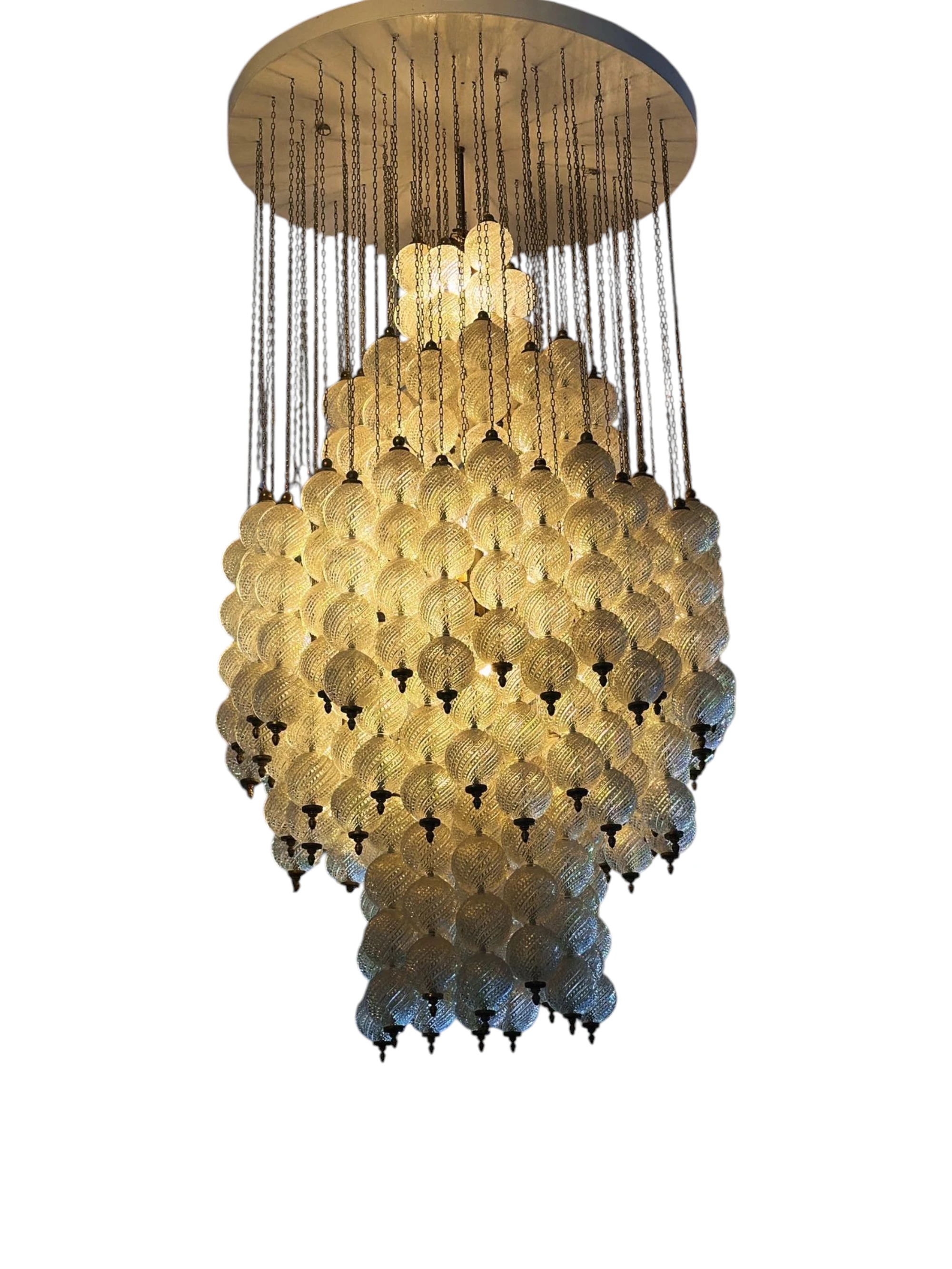 Large Vintage Murano Glass Chandelier