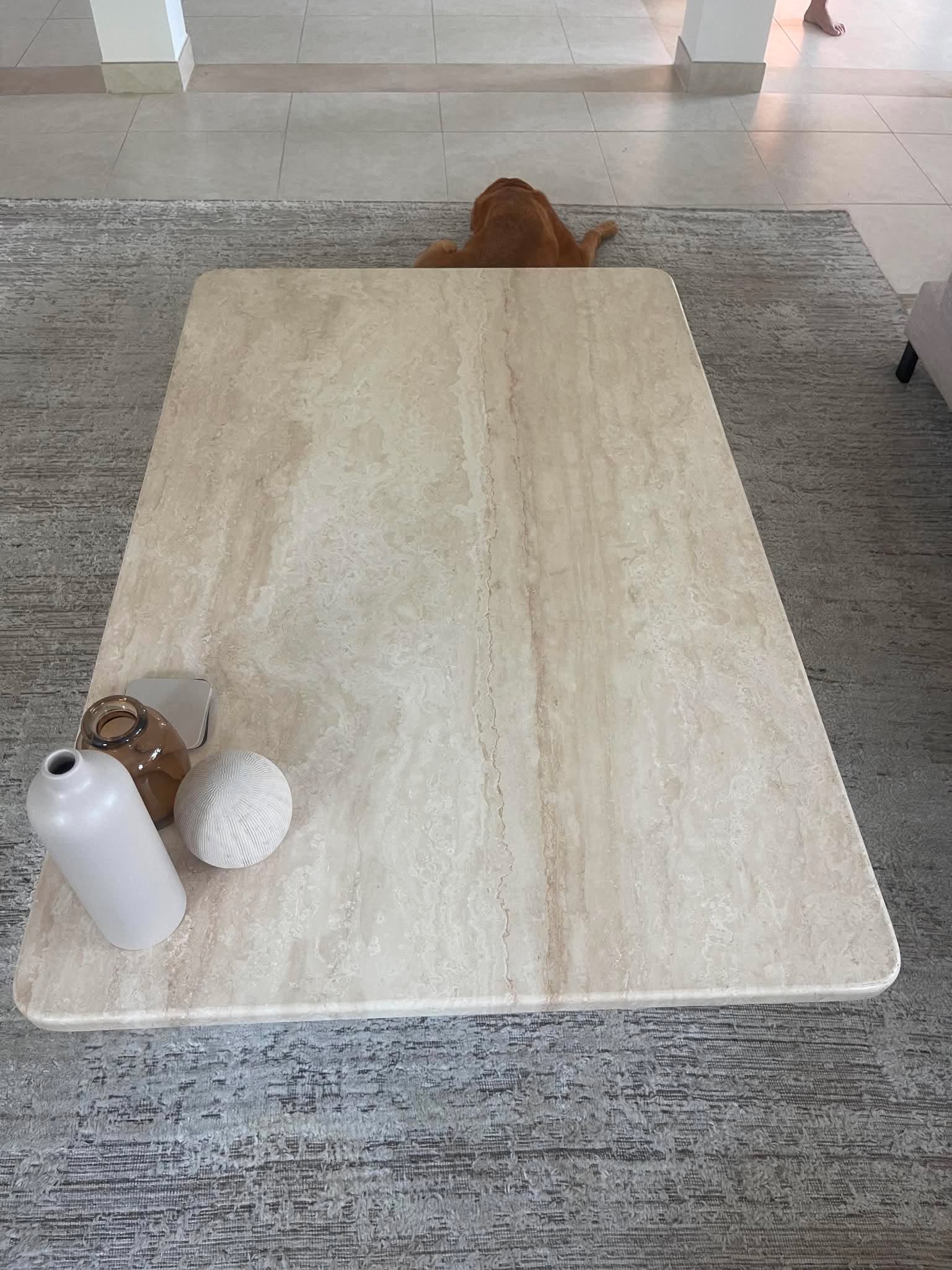 Handmade Travertine Coffee Table thumbnail 6