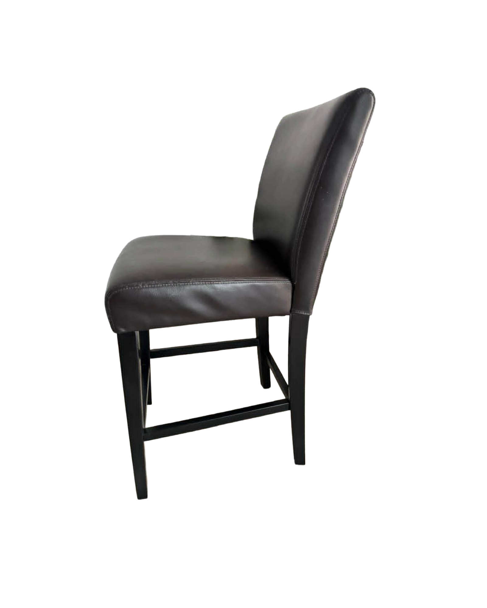 Set of 3 Crate & Barrel Lowe Chocolate Leather Bar Stools thumbnail 3