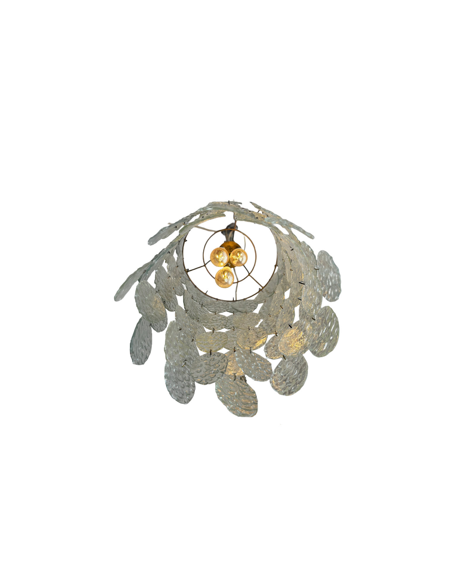 Vintage Murano Glass Disc Chandelier, Torcello Model by Gino Vistosi, Italy, 1960s thumbnail 8