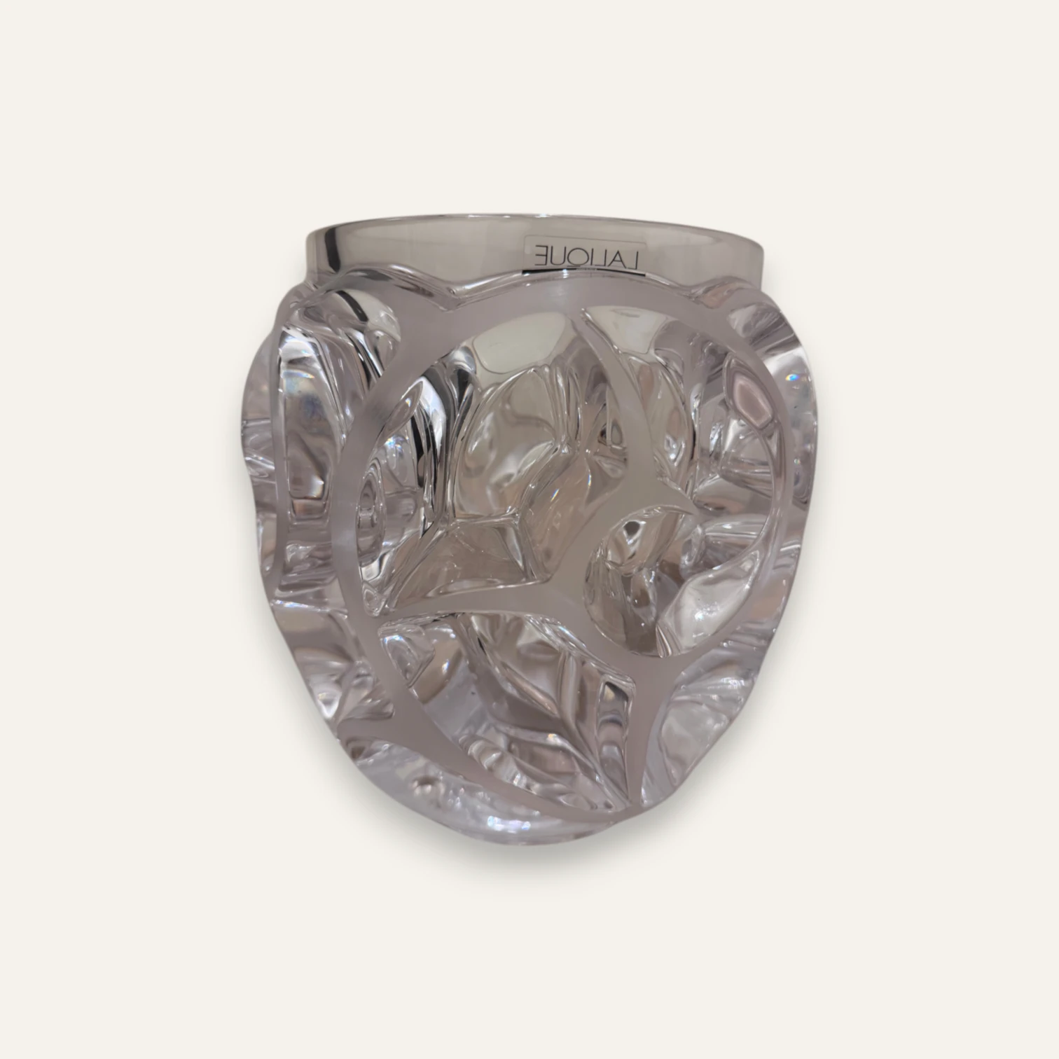 Lalique Tourbillons Clear Crystal Vase