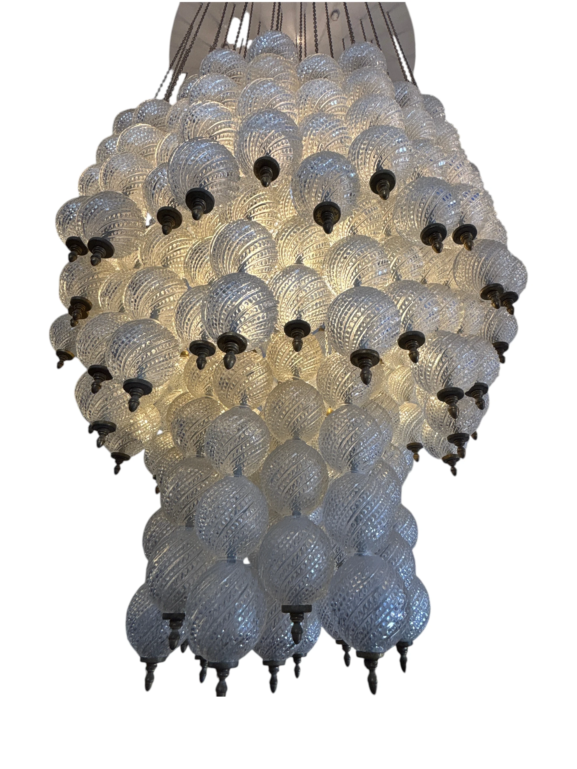 Large Vintage Murano Glass Chandelier thumbnail 10