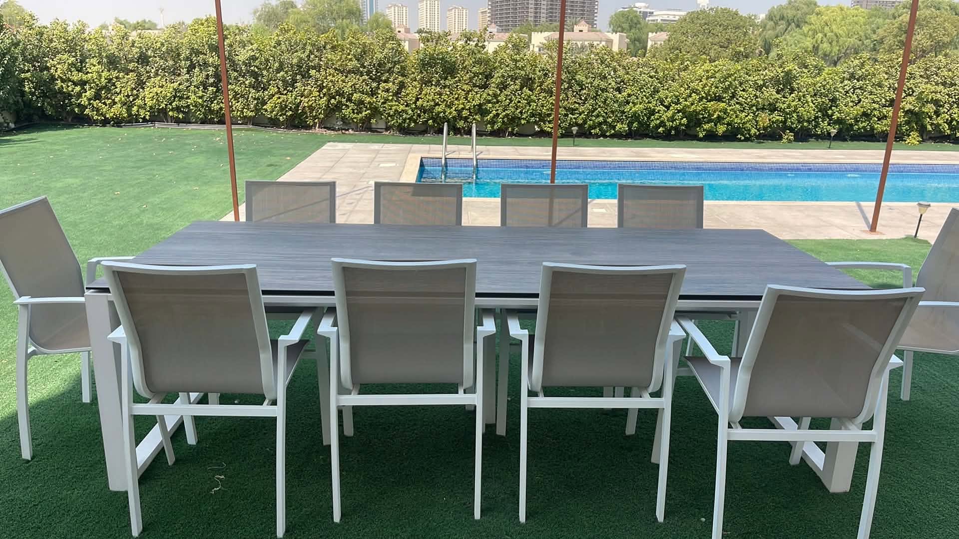 10-Seater Outdoor Dining Table & Chairs thumbnail 2