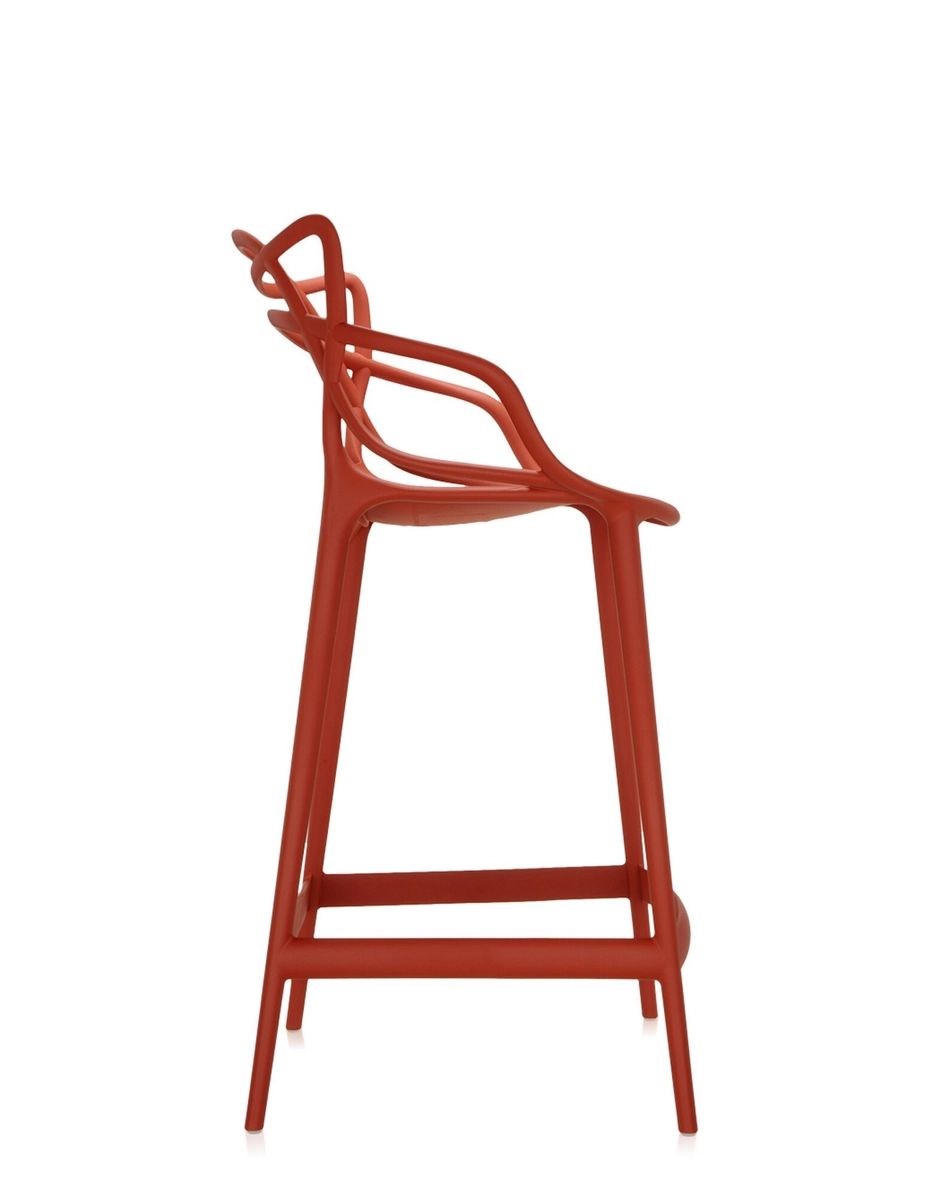 Set of 5 Kartell Masters Bar Stools in Red thumbnail 2