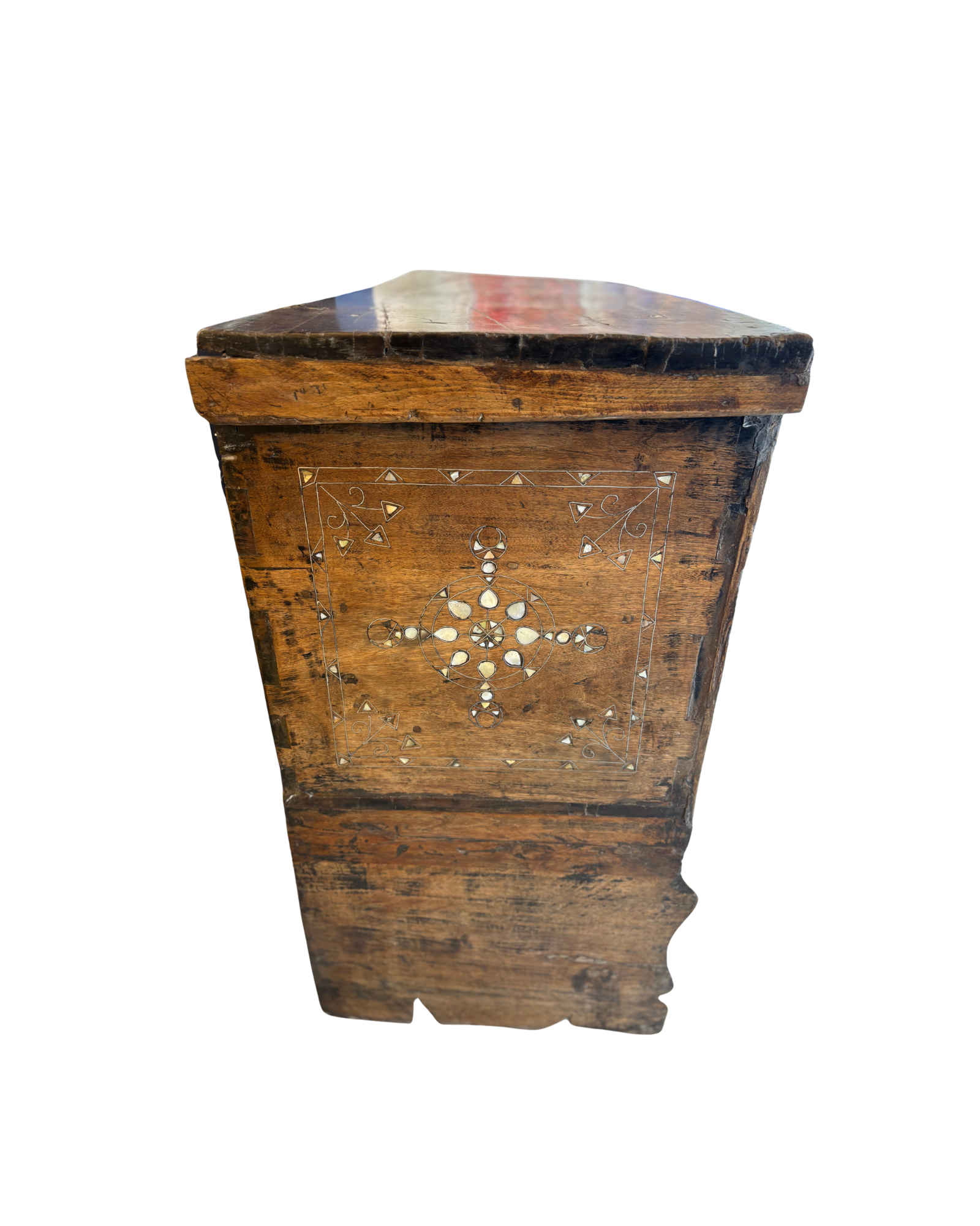 Antique Syrian Mother-of-Pearl Inlaid Chest (Dowry Trunk) thumbnail 6
