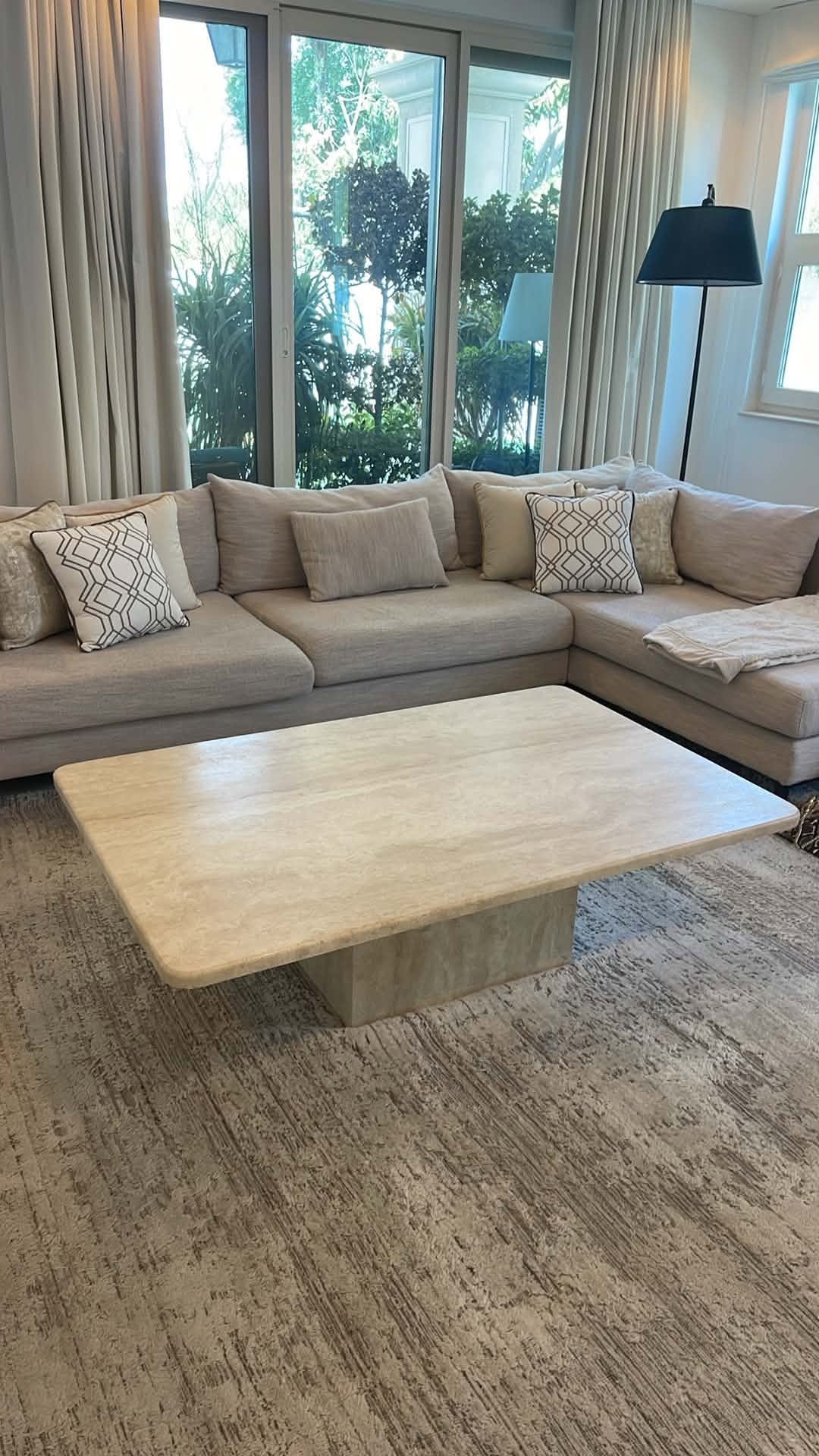 Handmade Travertine Coffee Table thumbnail 2