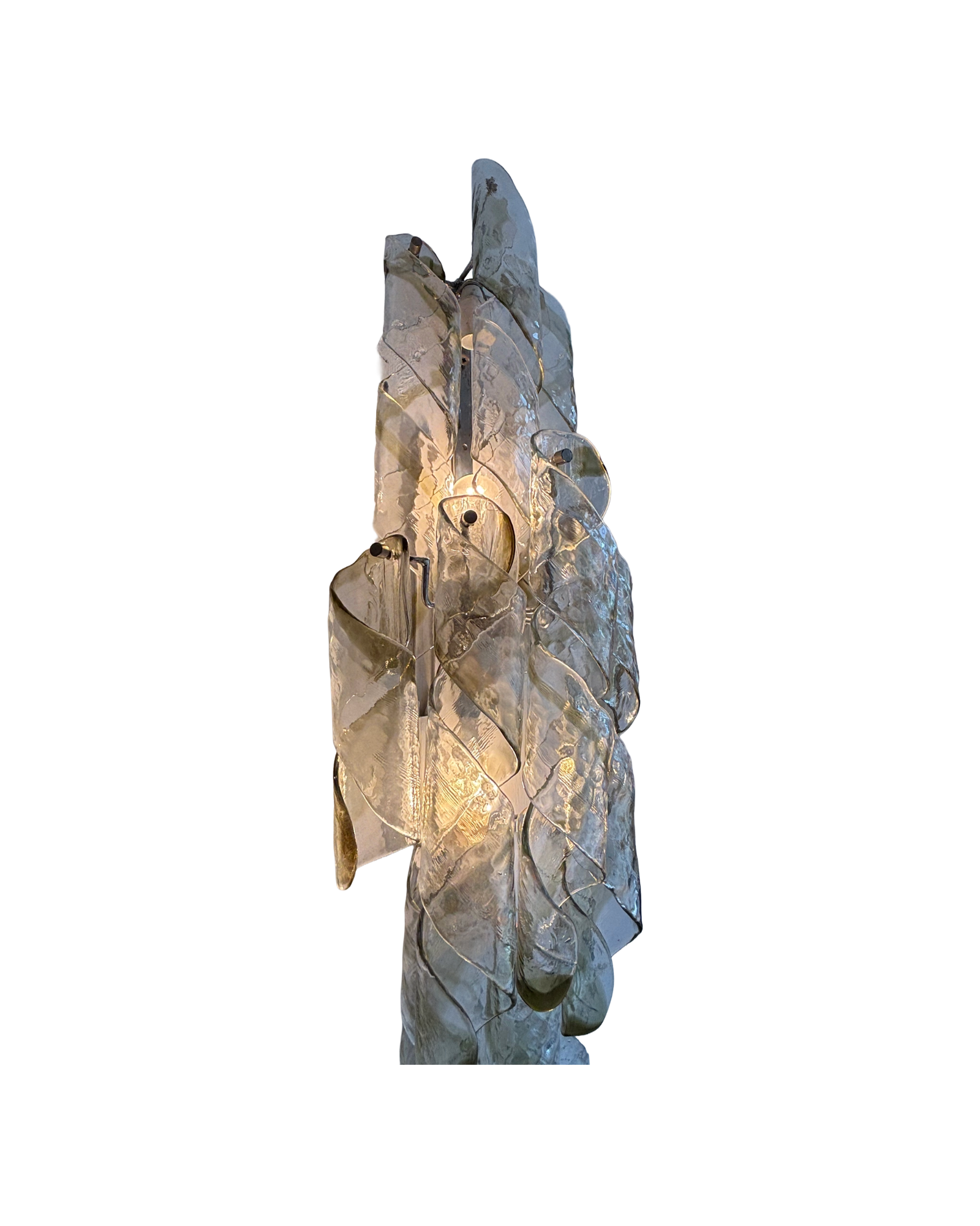 Vintage Murano Curved Glass Sculptural Wall Light thumbnail 3