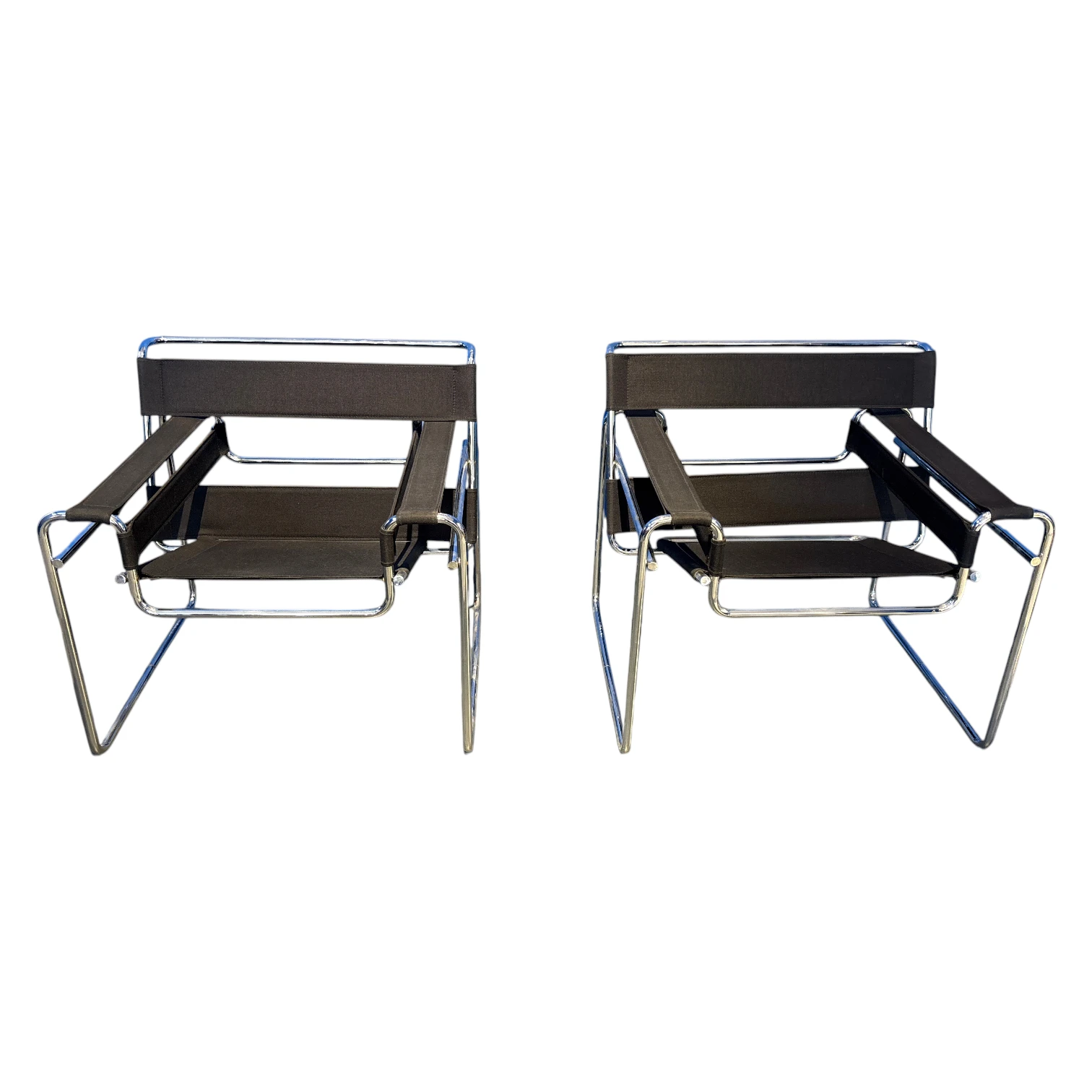 Pair of Wassily Chairs by Marcel Breuer for Knoll Studio