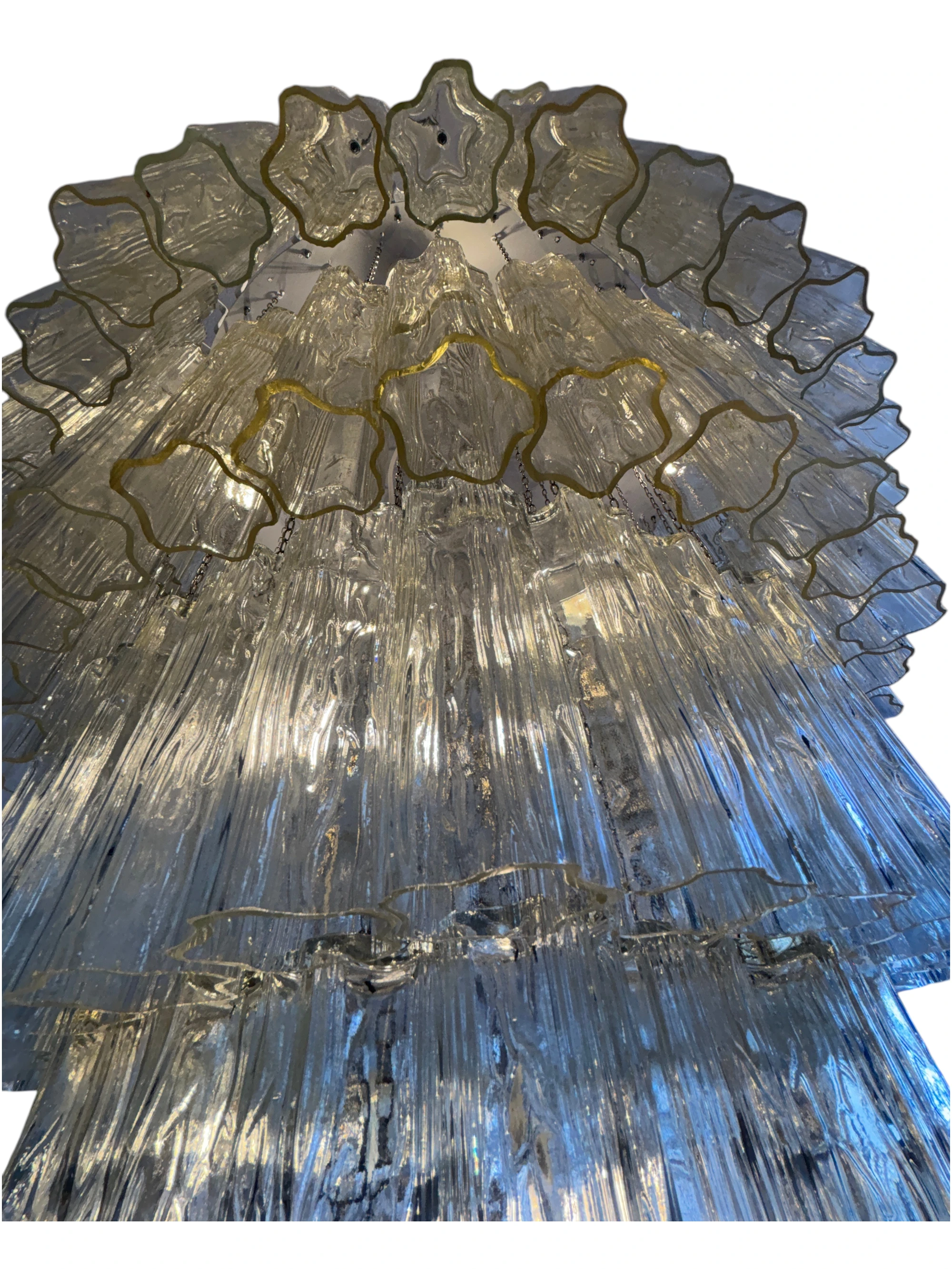 Monumental Murano Glass Chandelier by Toni Zuccheri for Venini, Italy, 1970s thumbnail 7