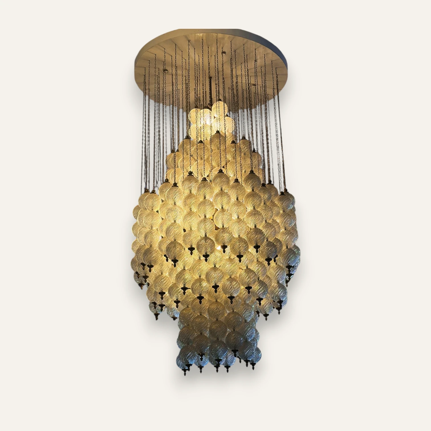 Large Vintage Murano Glass Chandelier