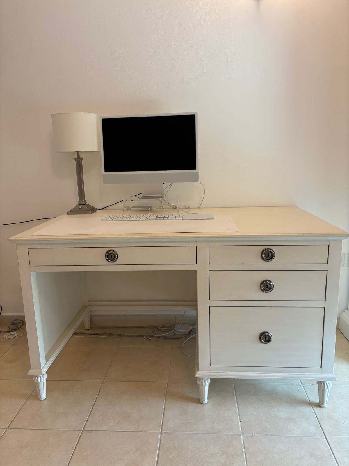 Restoration Hardware Maison Desk – Antiqued White thumbnail 5