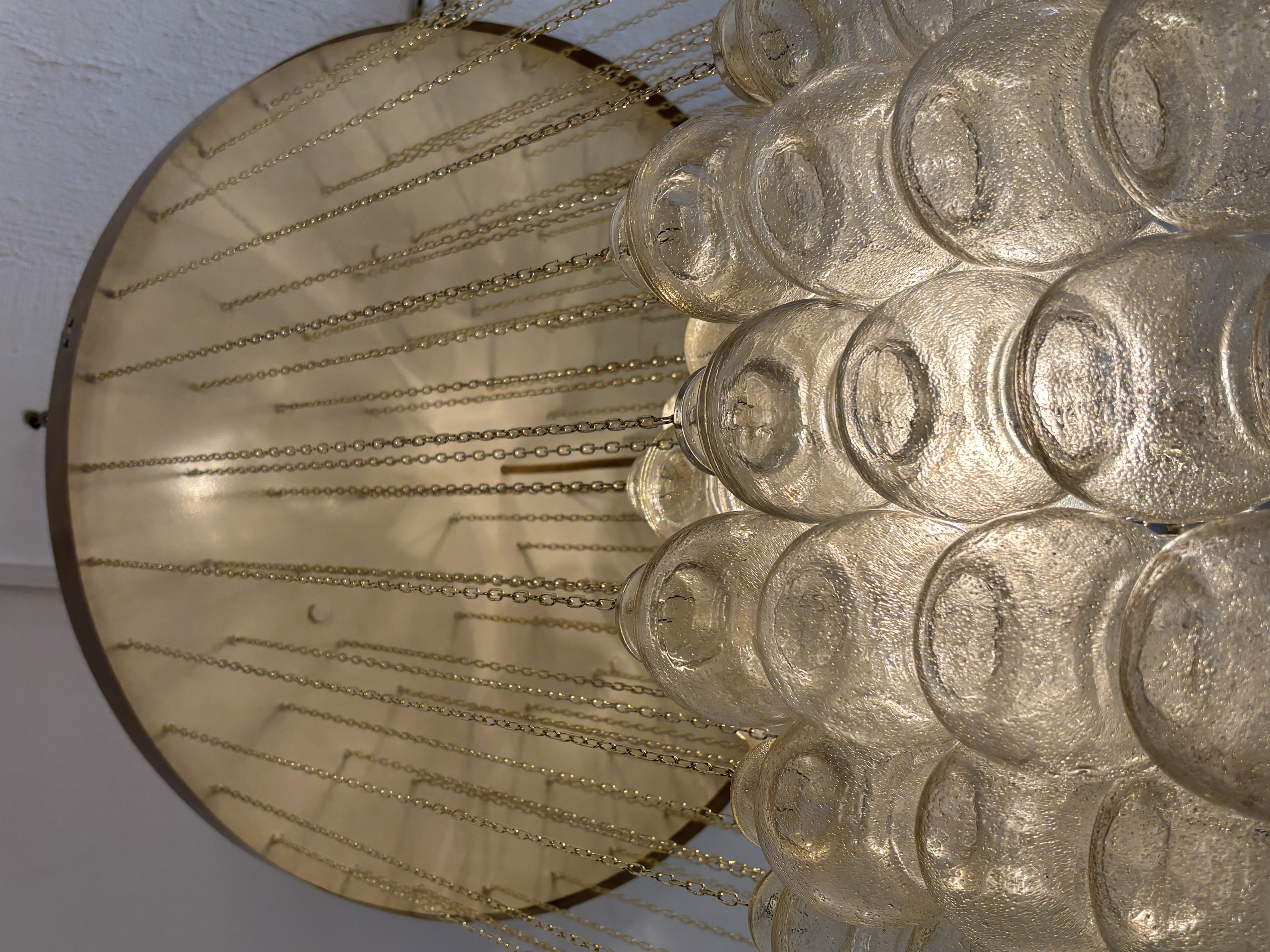 Vintage Murano Glass Cascade Chandelier with Textured Hand-Blown Globes thumbnail 6