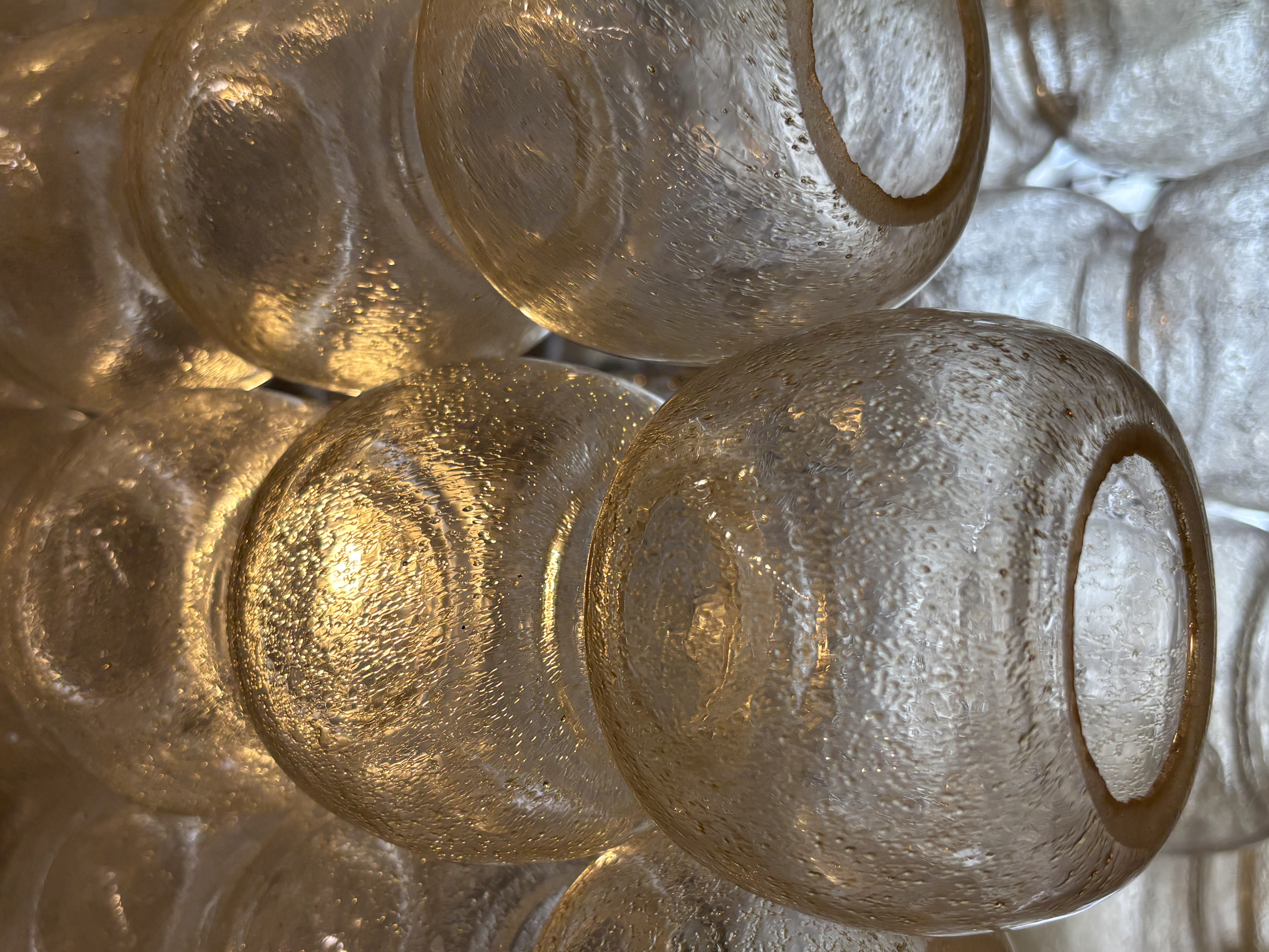 Vintage Murano Glass Cascade Chandelier with Textured Hand-Blown Globes thumbnail 13
