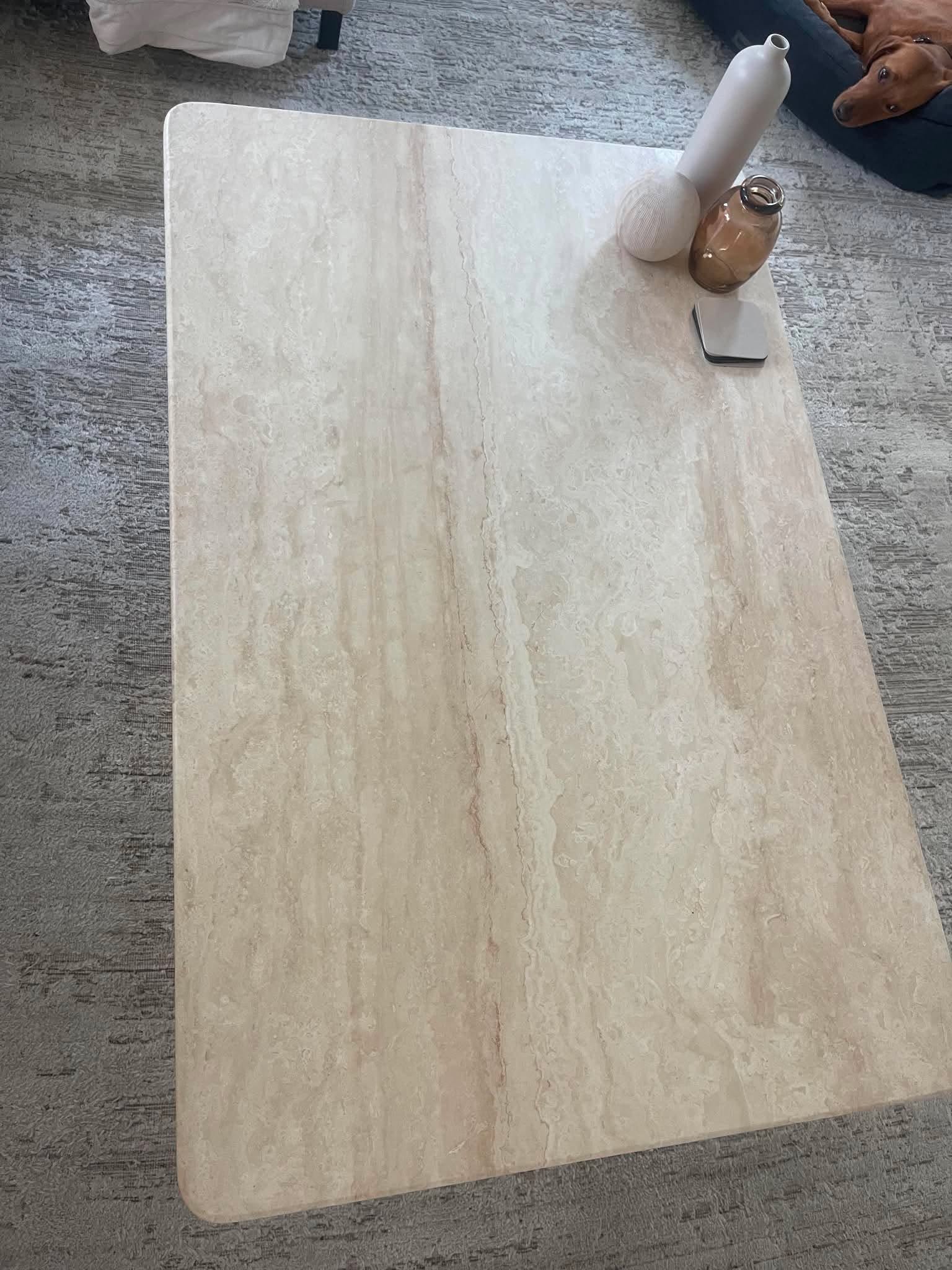 Handmade Travertine Coffee Table thumbnail 5