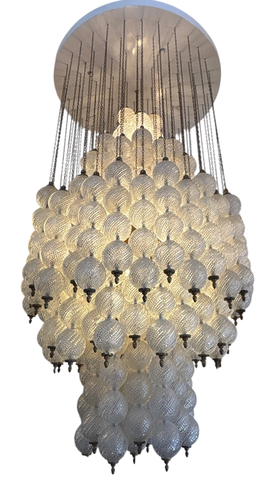 Large Vintage Murano Glass Chandelier thumbnail 3
