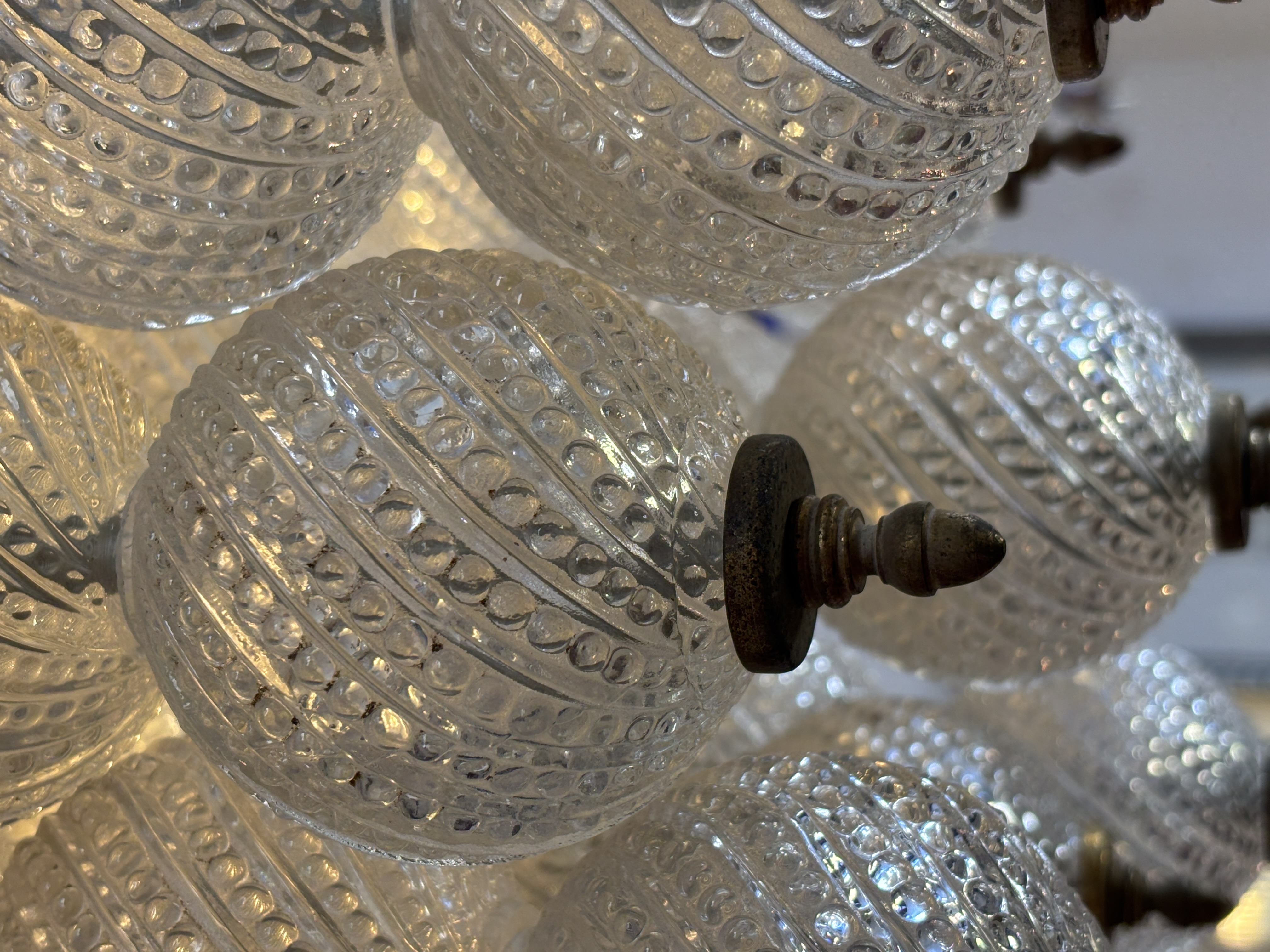 Large Vintage Murano Glass Chandelier thumbnail 8
