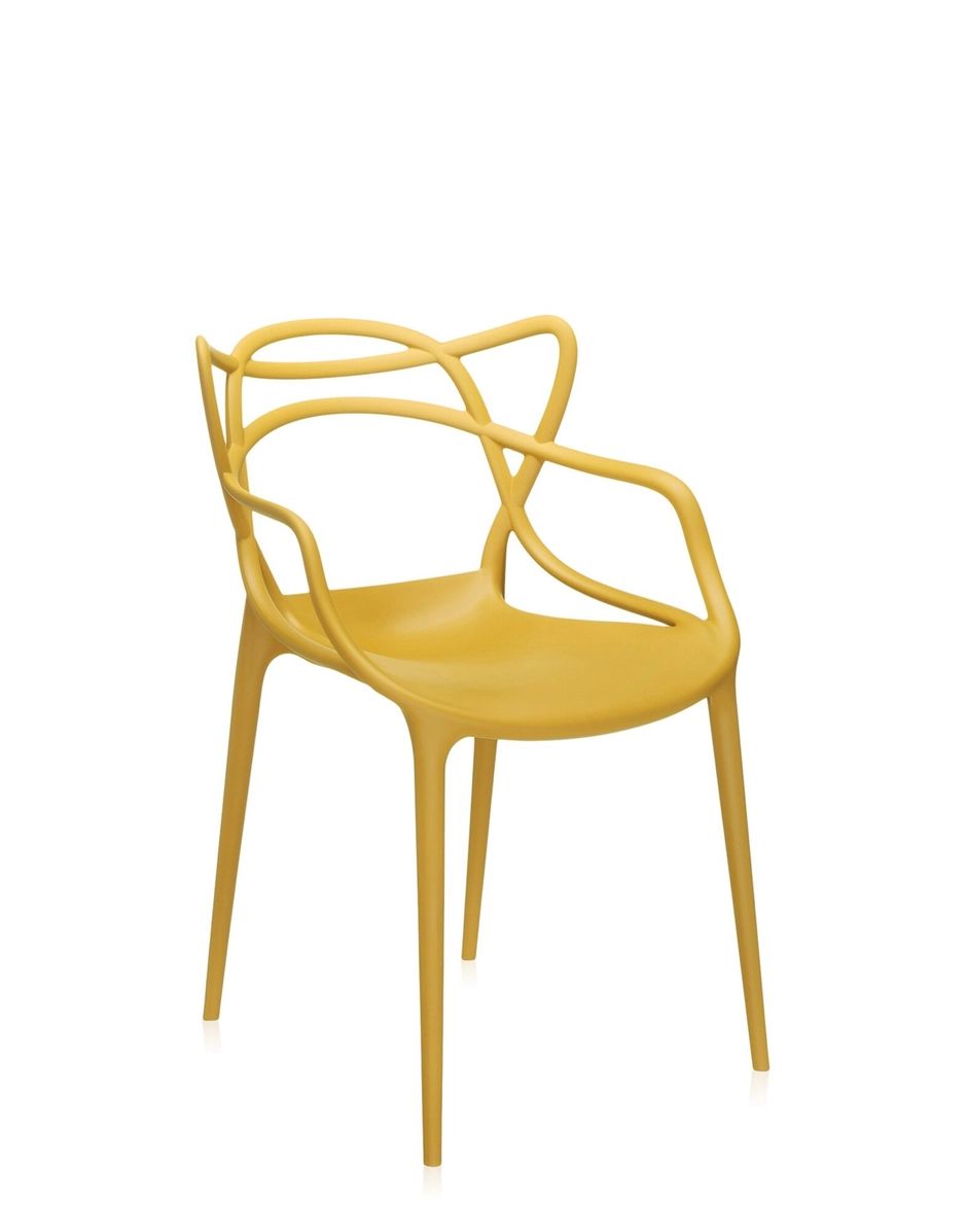 Yellow Kartell Masters Chair by Philippe Starck