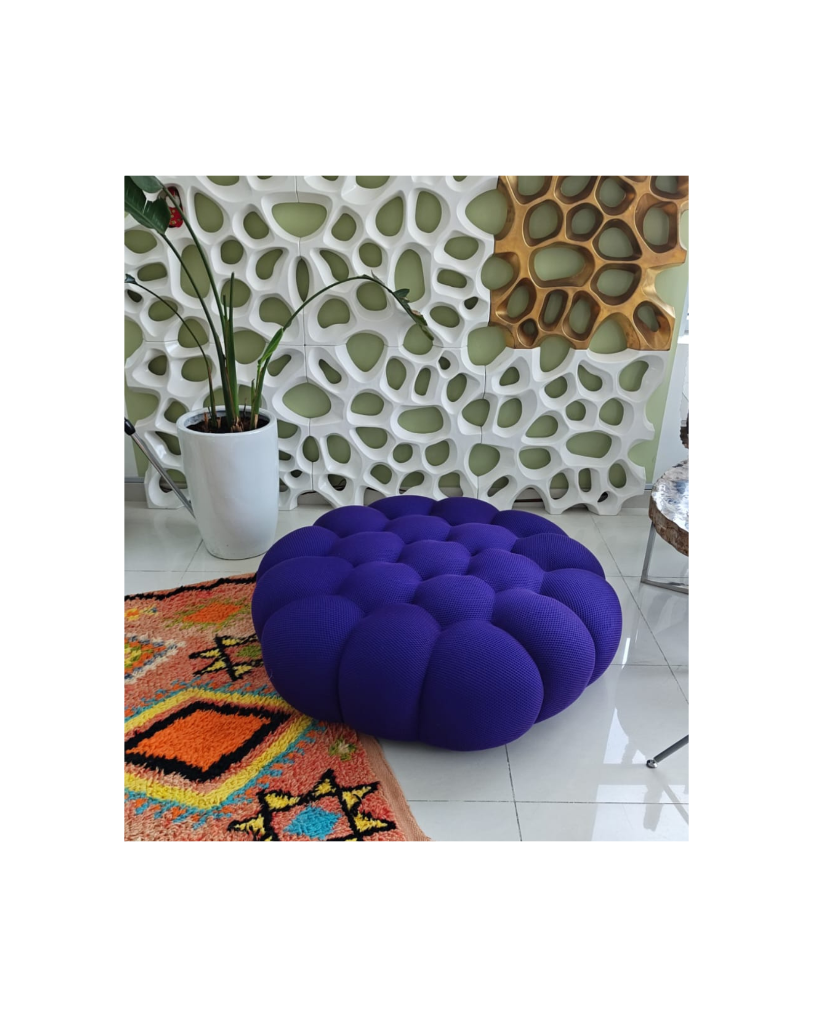 Roche Bobois Bubble Pouf in Deep Violet thumbnail 2