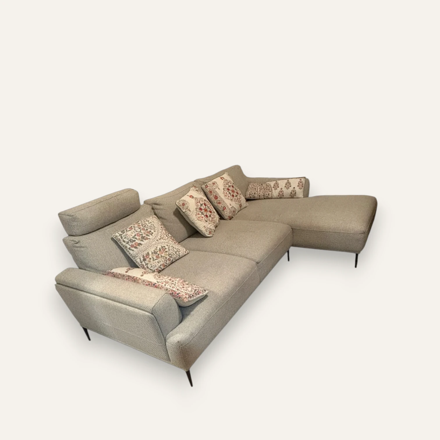 Contemporary Sofa with Adjustable Backrest