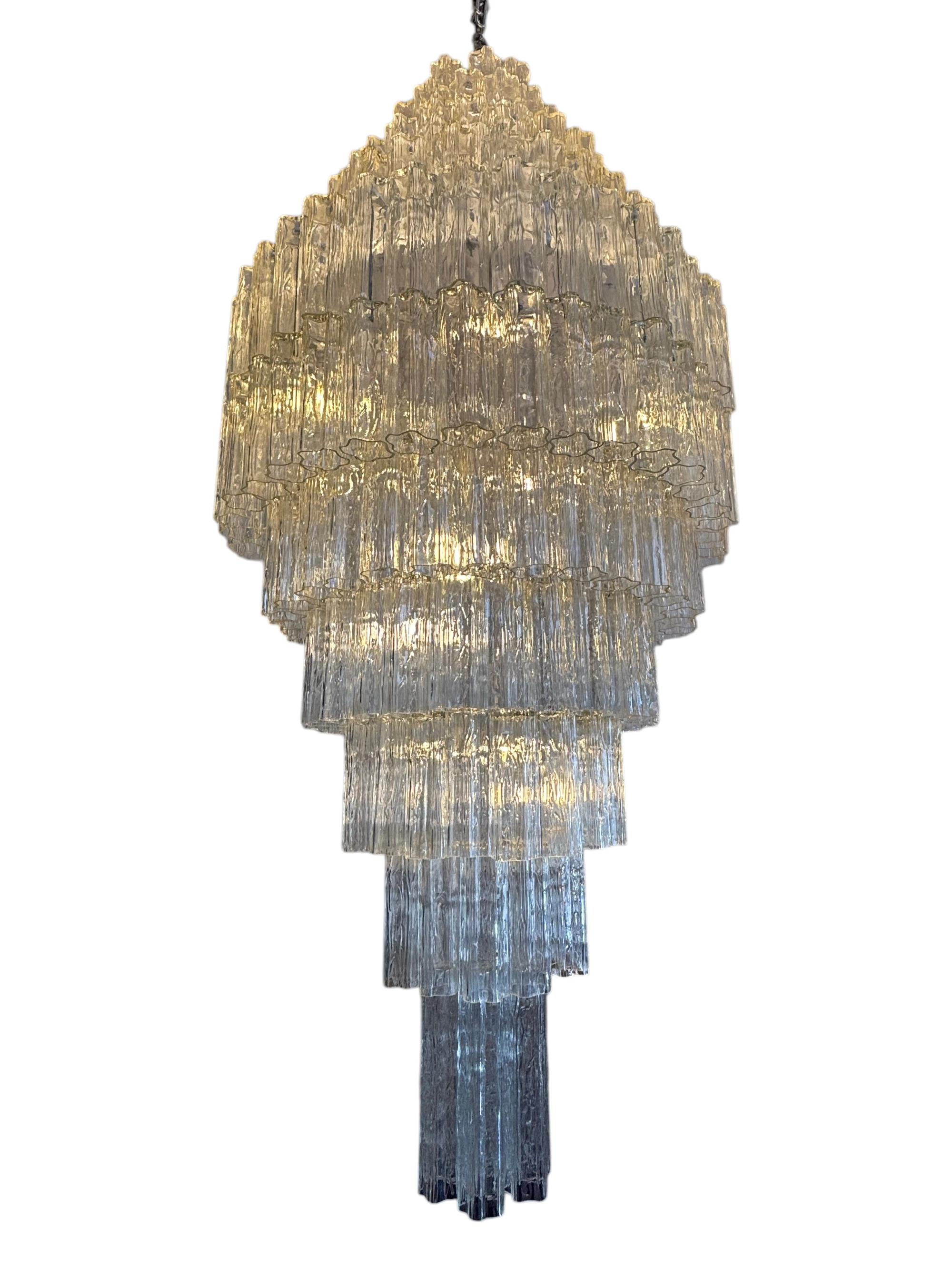 Monumental Murano Glass Chandelier by Toni Zuccheri for Venini, Italy, 1970s thumbnail 6