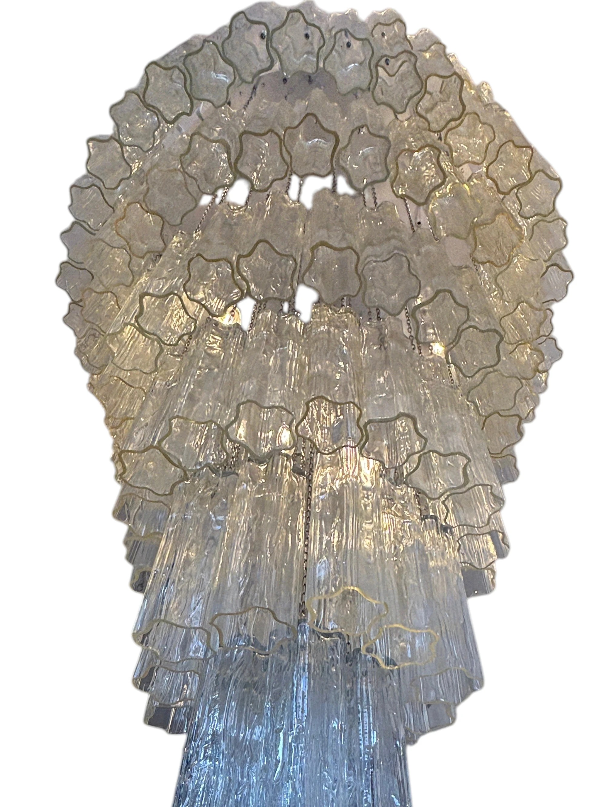 Monumental Murano Glass Chandelier by Toni Zuccheri for Venini, Italy, 1970s thumbnail 5