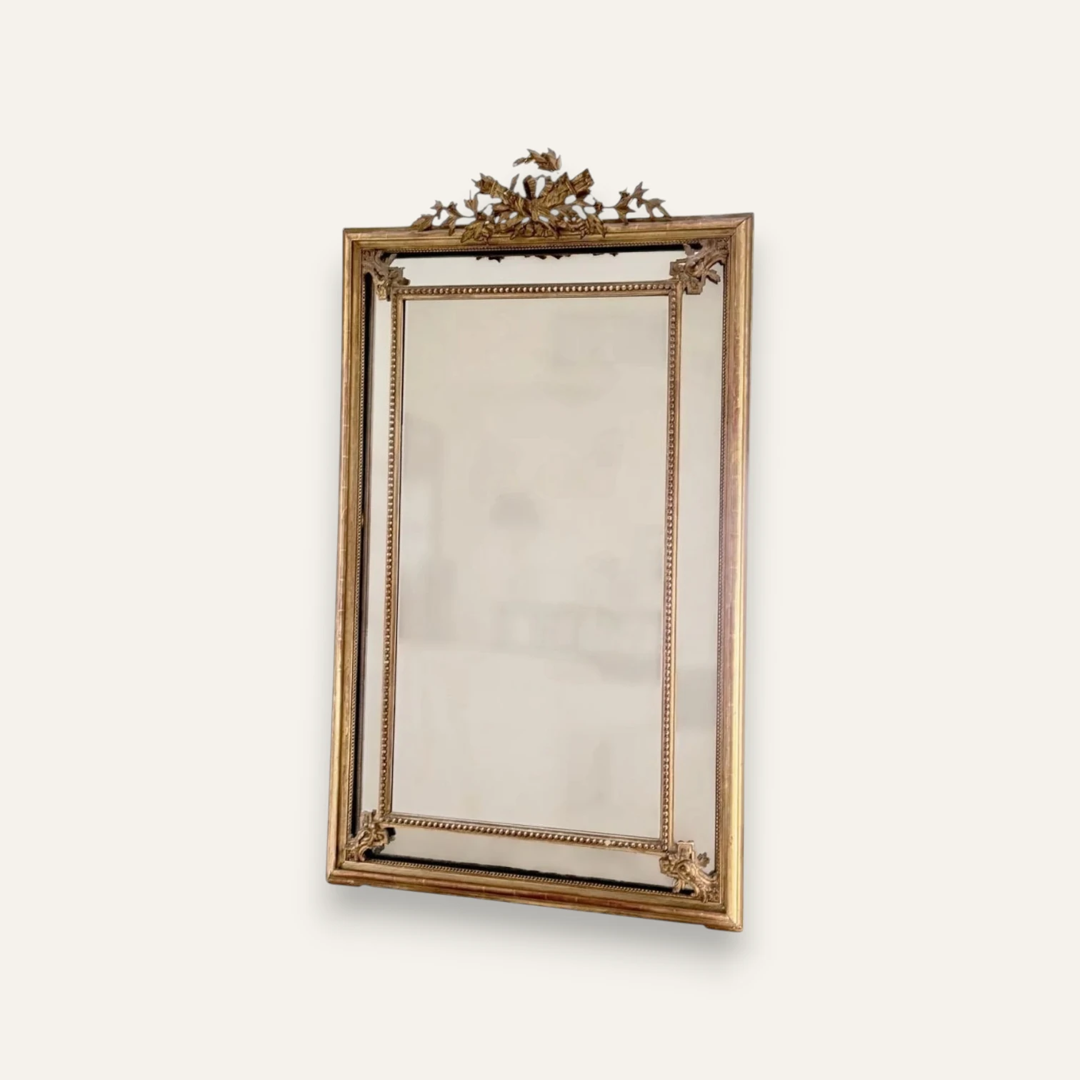 Antique Oversized Giltwood Louis XVI Mirror