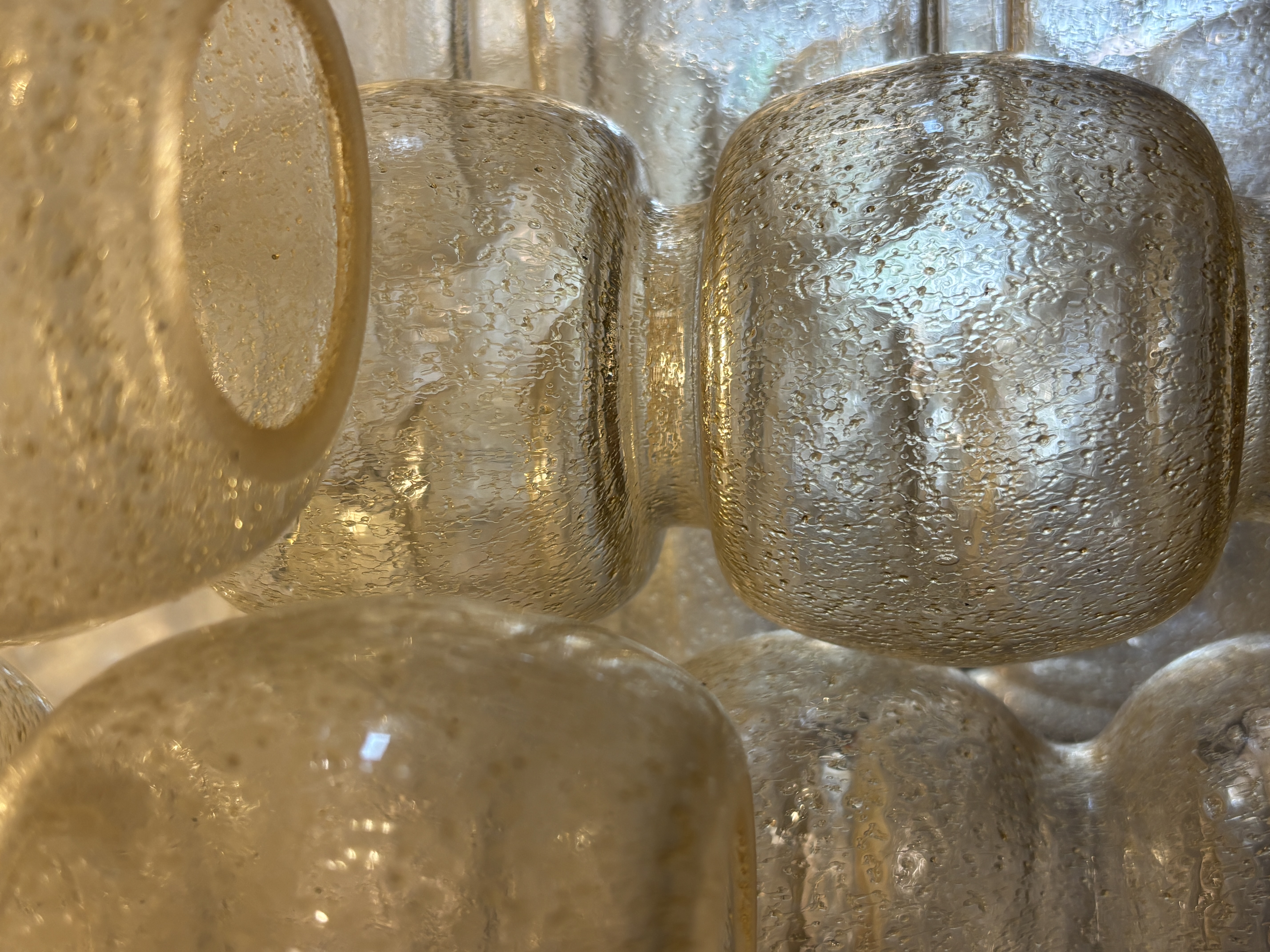 Vintage Murano Glass Cascade Chandelier with Textured Hand-Blown Globes thumbnail 9