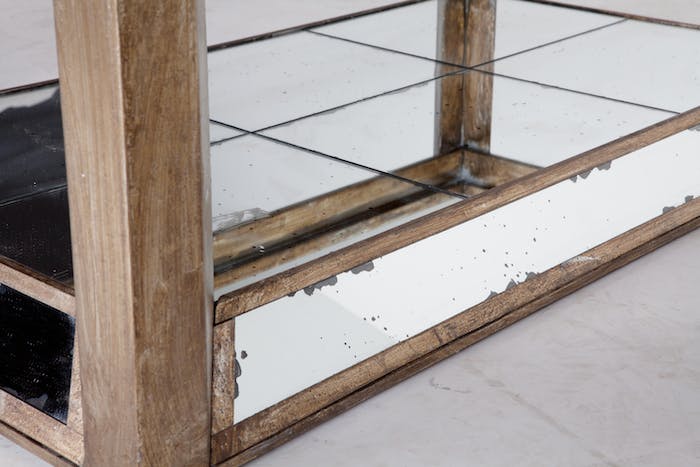 Flamant Antiqued Mirrored Glass Coffee Table thumbnail 3