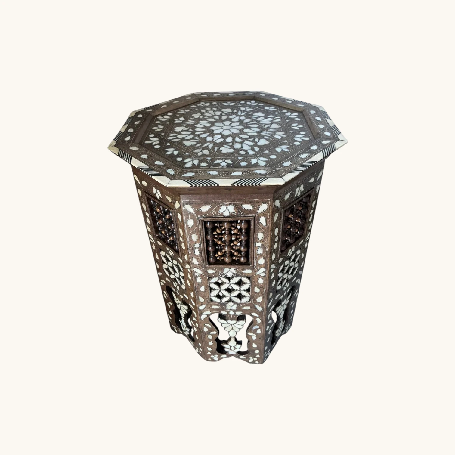 Ripple of Flowers Mother-of-Pearl Side Table