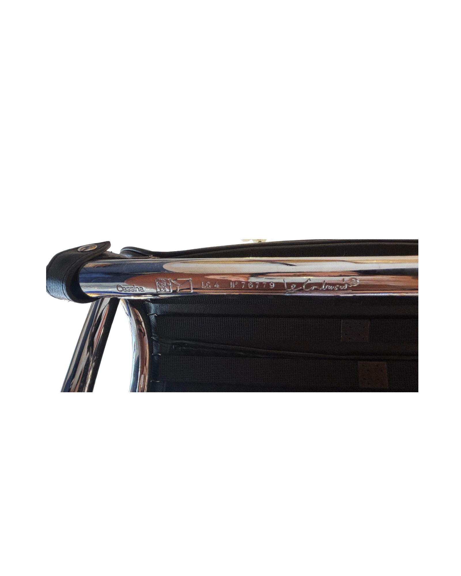 Cassina LC4 Chaise Longue by Le Corbusier, Black Leather thumbnail 3