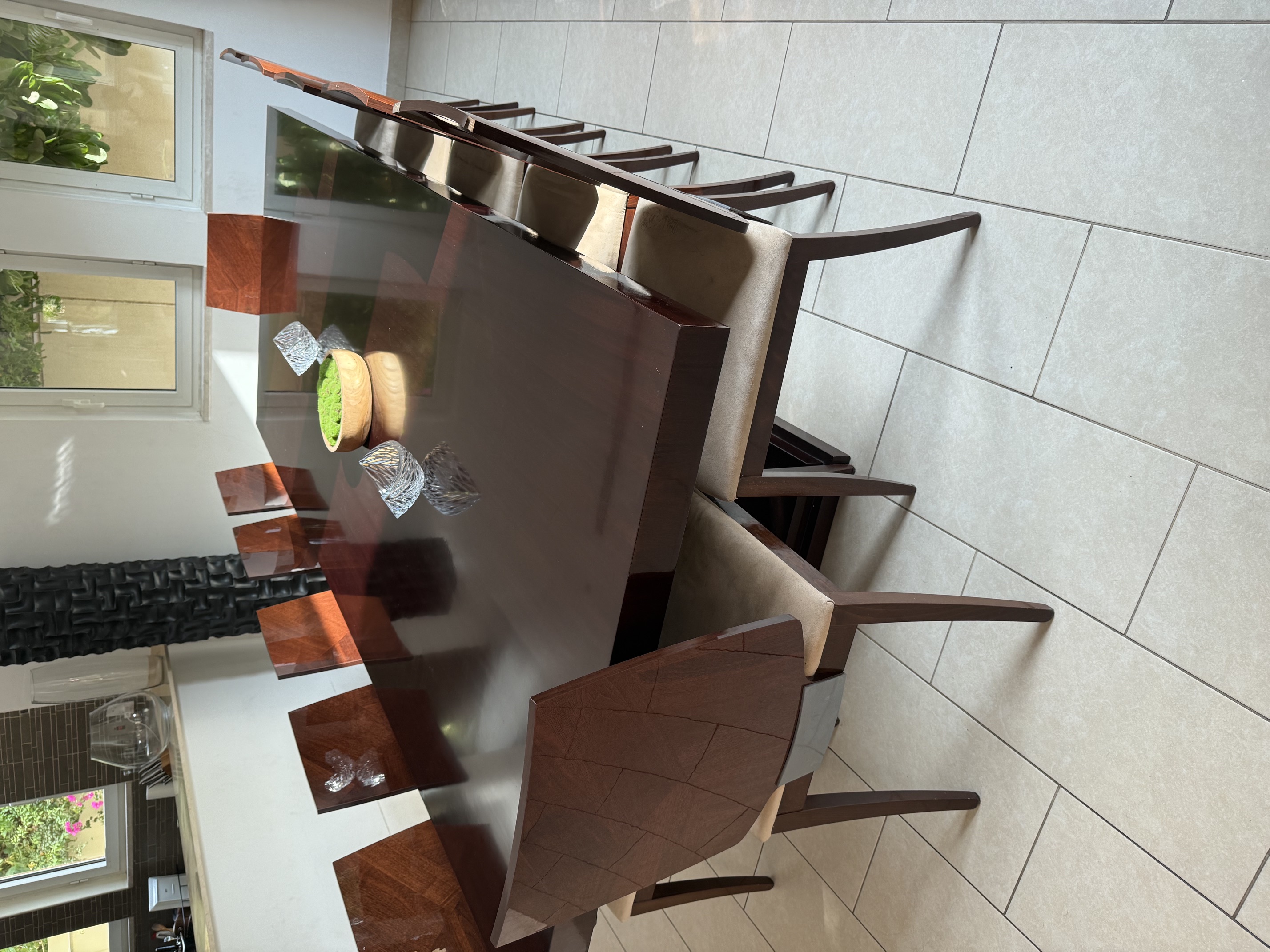 Grand Custom-Made 12-Seater Dining Table & Chairs thumbnail 2