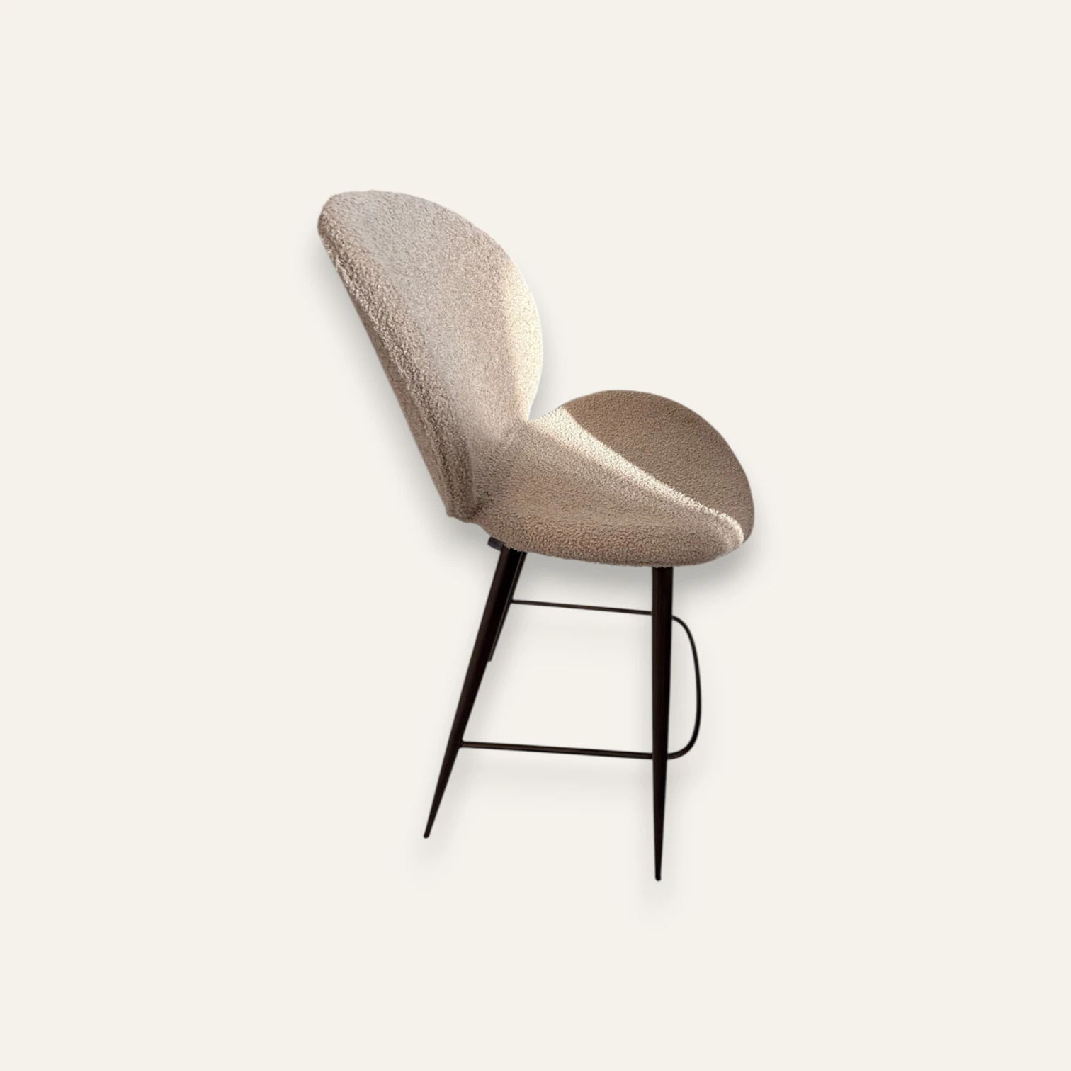 Set of 3 Marina Home Bouclé Bar Stools