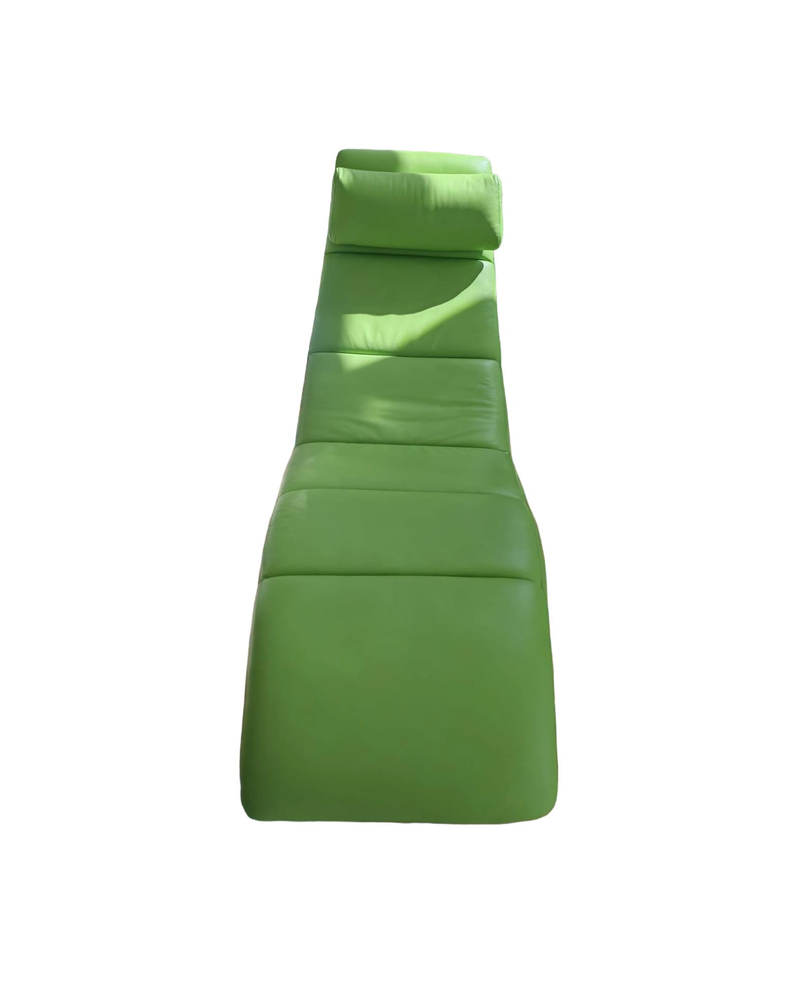Lorenzo Green Leather Chaise Longue Lounge Chair thumbnail 4